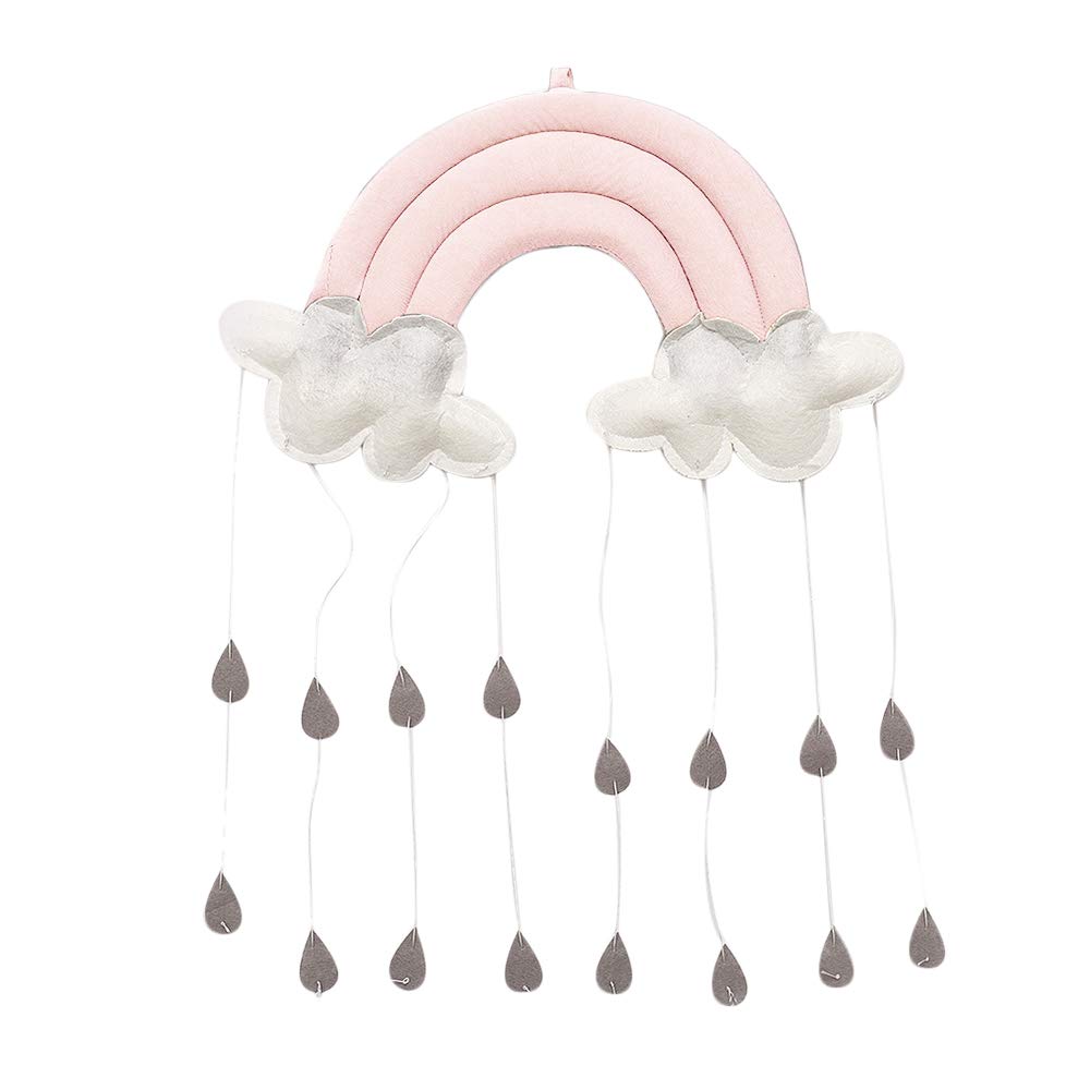 Cloud Raindrop Hanging Decor - Lovely Heart-Shaped Nursery Mobile for Baby & Kids Room Wall Art - Perfect for Nursery, Bedroom, Birthday Party & Baby Shower Decorations
