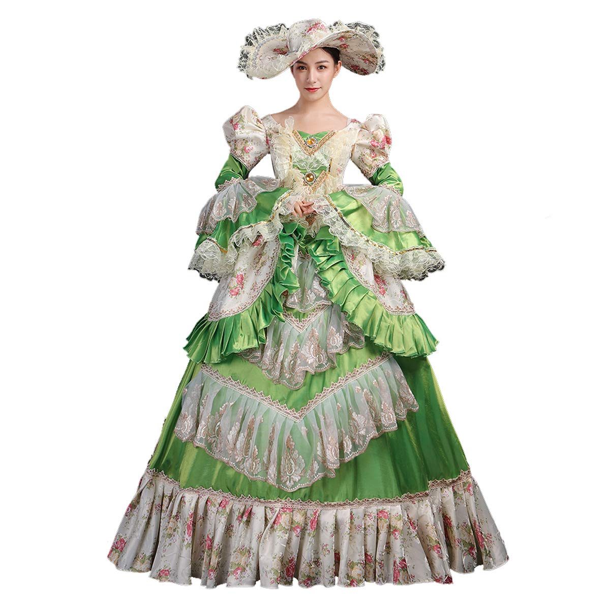 CountryWomen Women's Royal Vintage Medieval Dresses - Elegant Gothic Victorian Costume for Masquerade Balls, Renaissance Fairs & Historical Reenactments