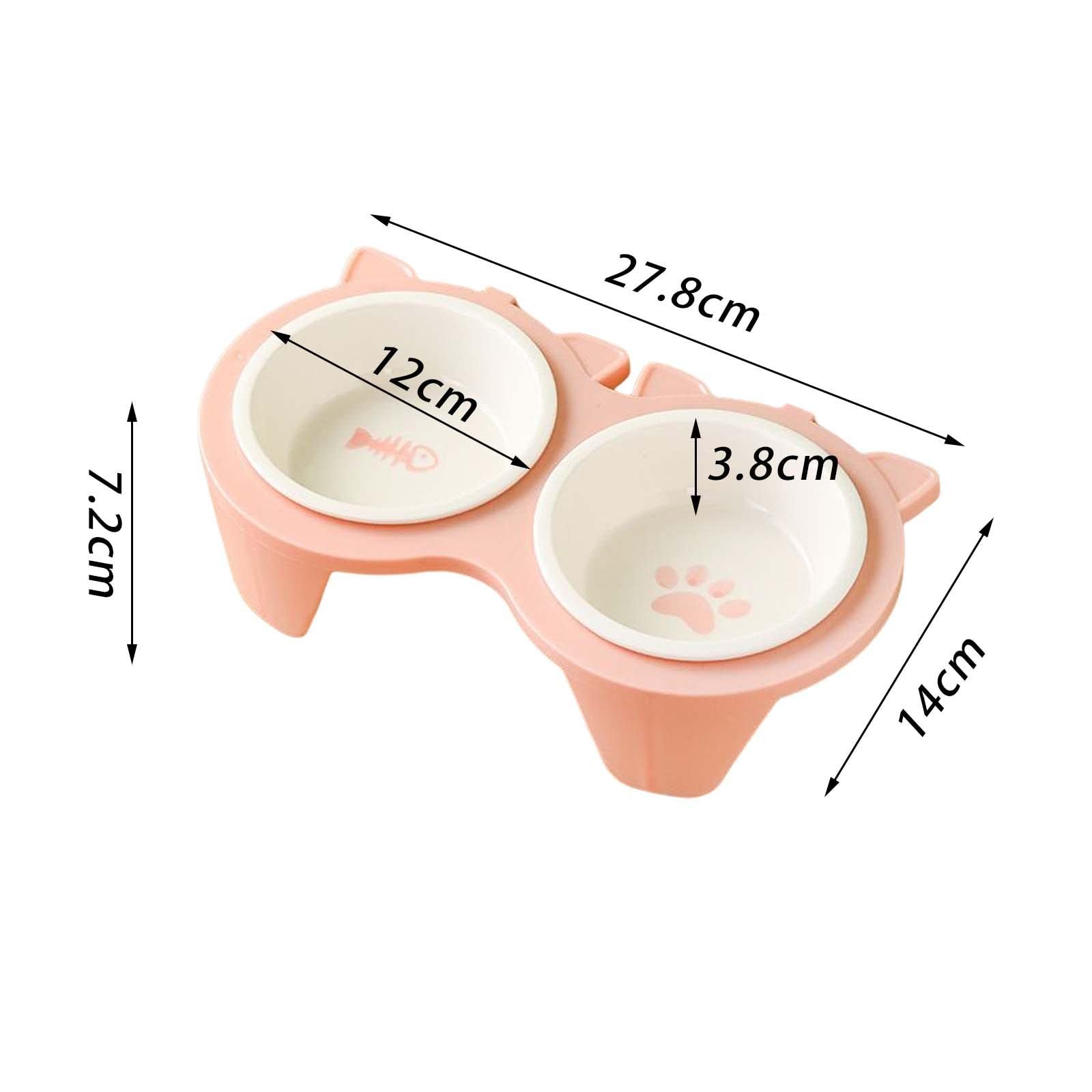 Enakshi Elevated Tilted Cat Food Bowls - Pink Pet Feeding Dishes for Indoor Cats | Ergonomic Raised Design for Better Digestion | Perfect for Kittens, Senior Cats & Pets with Neck Pain | Durable Food Container for Dry & Wet Food | Pet Supplies, Cat Bowls & Dog Dishes