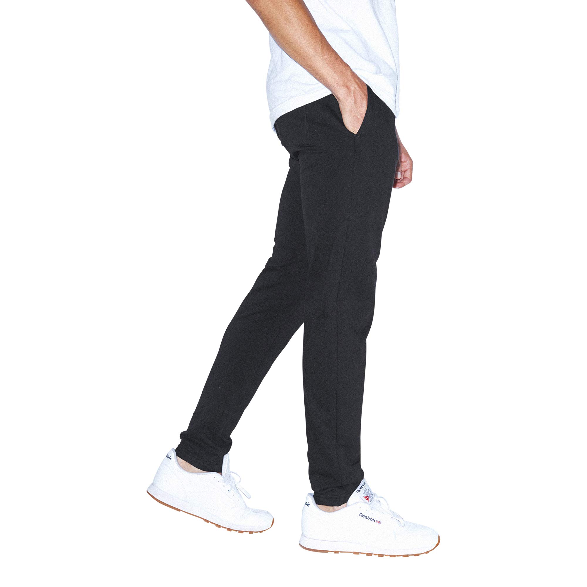 American Apparel Men's California Fleece Slim Fit Jogger Pants - Soft Comfortable Lounge & Workout Sweatpants for Running, Yoga, Travel and Casual Wear
