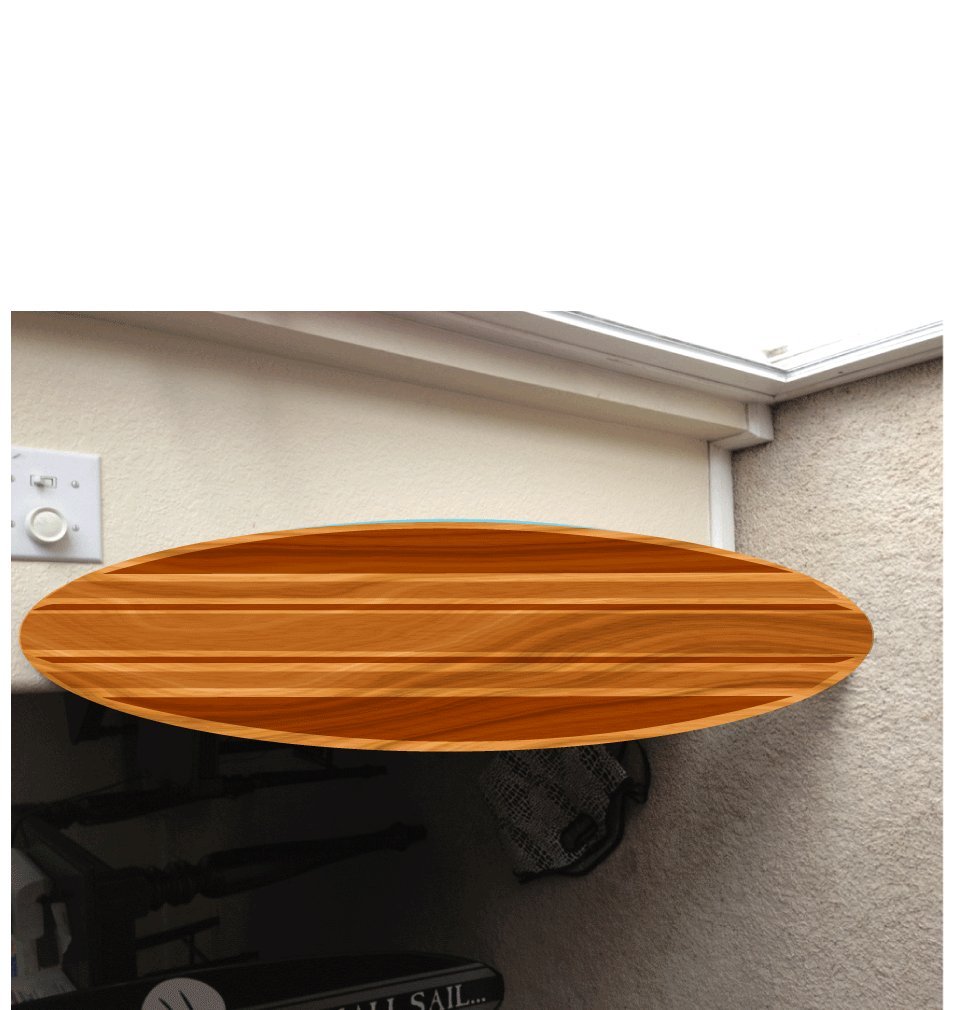 6 Feet Wall Hanging Surfboard - Hawaiian Beach Themed Surfboard Decor for Coastal Home, Surf Shop, or Beach House Decoration - Perfect for Surf Enthusiasts and Ocean Lover Gifts
