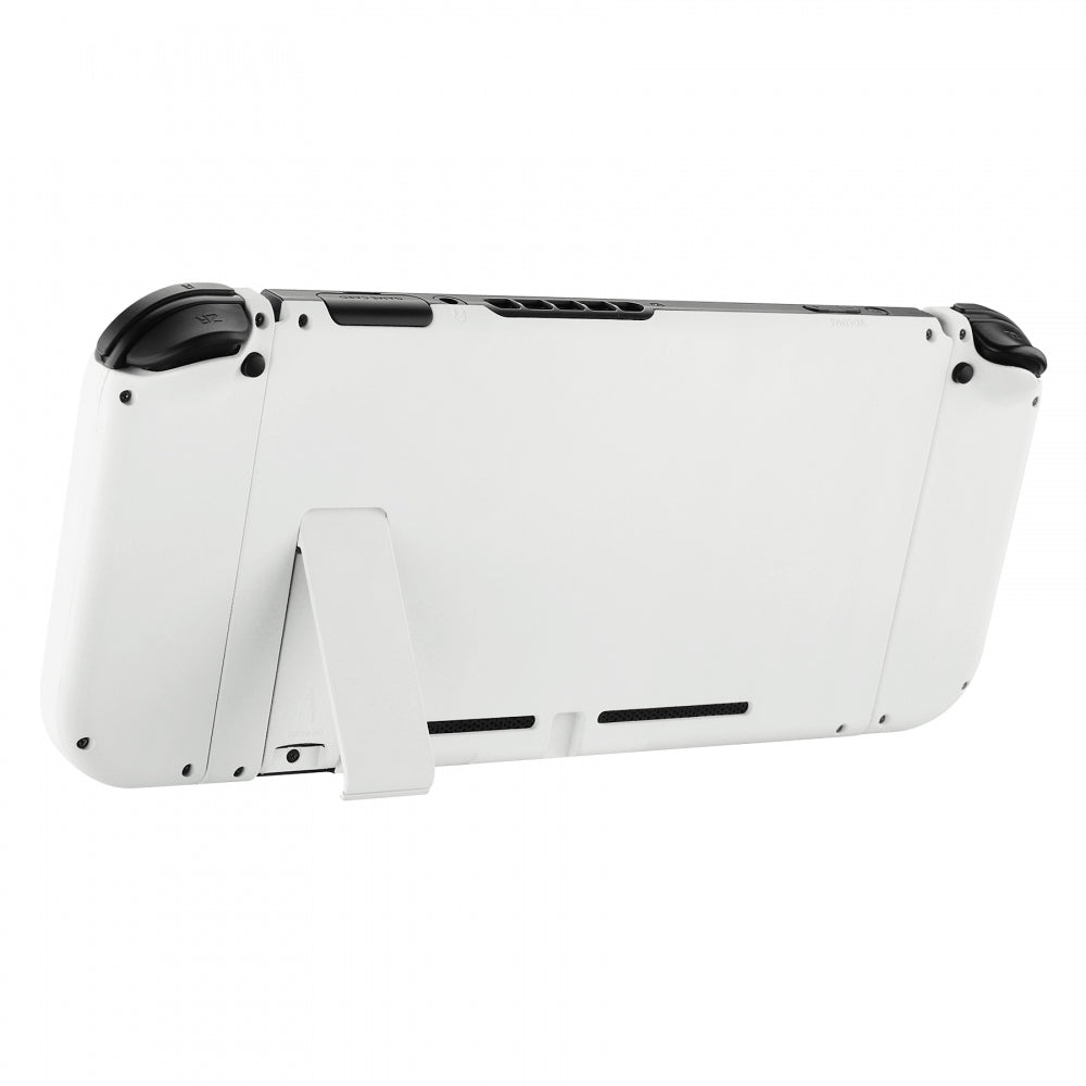 eXtremeRate White Nintendo Switch Joycon Controller Shell Replacement - Full Set Buttons & Back Plate DIY Kit for NS Switch (Model QP303) | Gaming Accessories for Enhanced Handheld Experience