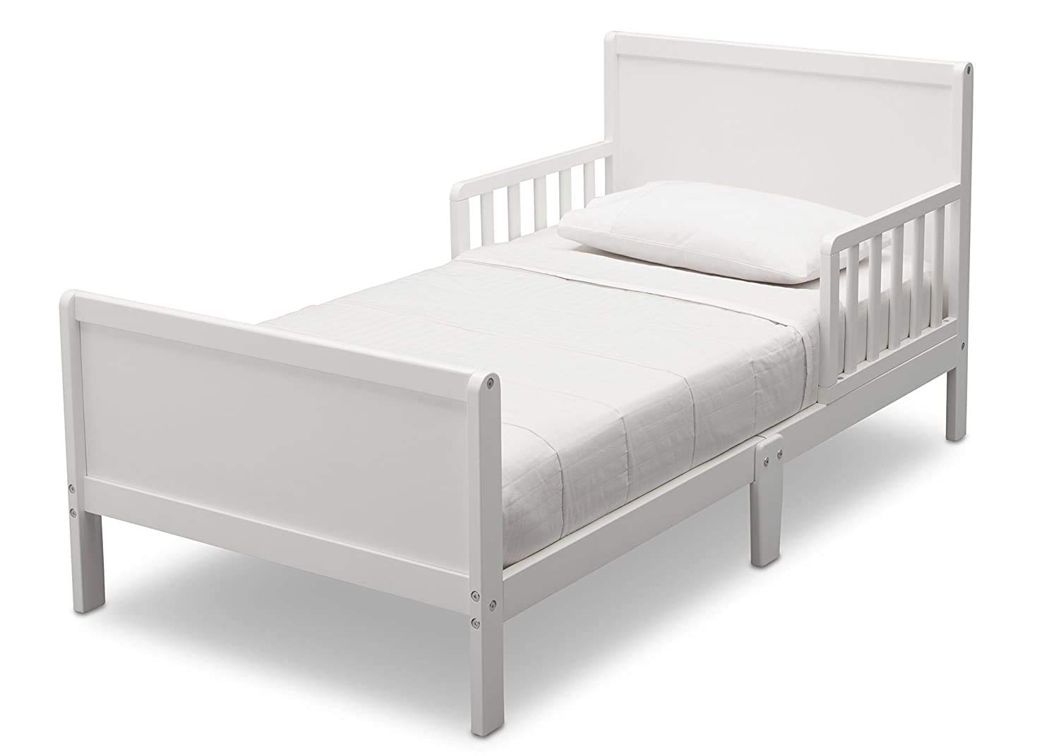 Delta Children Fancy Toddler Bed with Bianca Twinkle Galaxy Design & Dual-Sided Recycled Fiber Core Mattress - Safe Comfortable Nursery Bed for Kids 2-5 Years | Perfect for Bedrooms, Daycares & Sleepovers