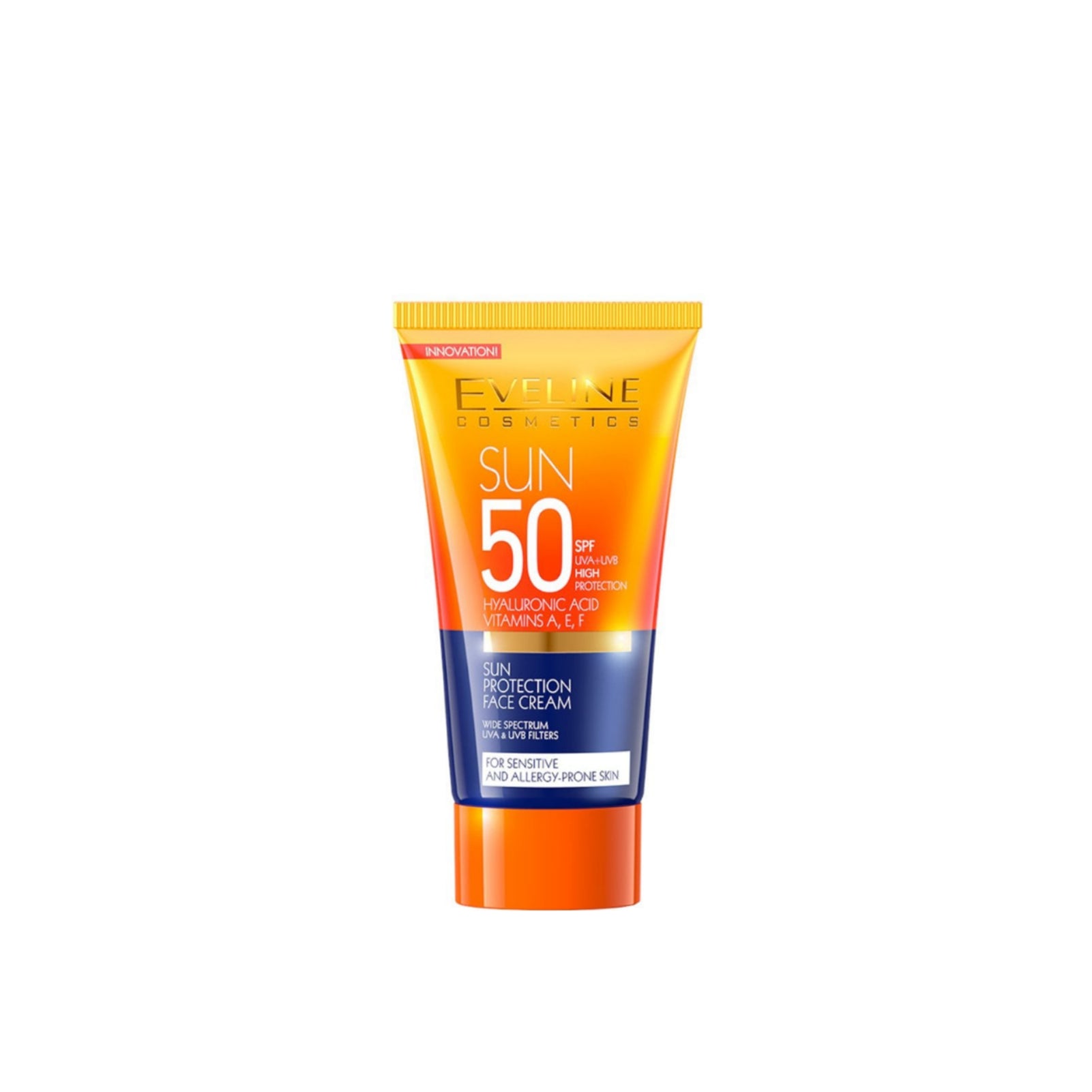 Eveline Sun Protection Face Cream SPF 30 - 50ml Moisturizing & Anti-Aging Daily Facial Moisturizer for Women - Perfect for Outdoor Activities, Beach & Travel