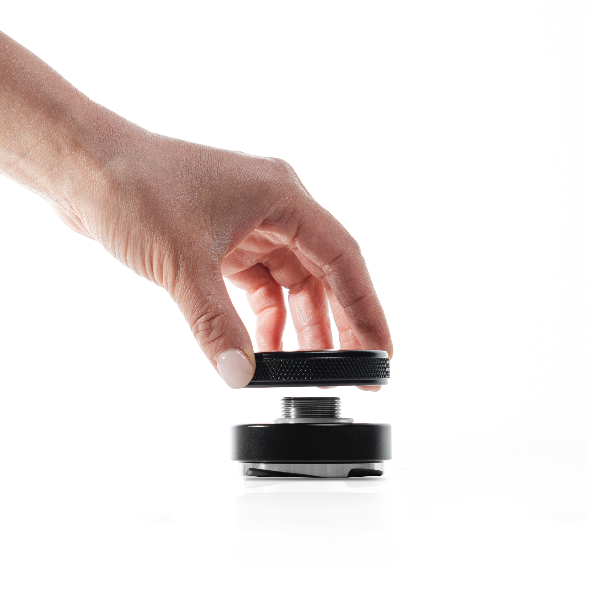 58mm Black Espresso Distribution Tool & Leveler - Professional Coffee Grounds Leveler for Perfect Tamping - Ideal for Home Baristas & Coffee Shops