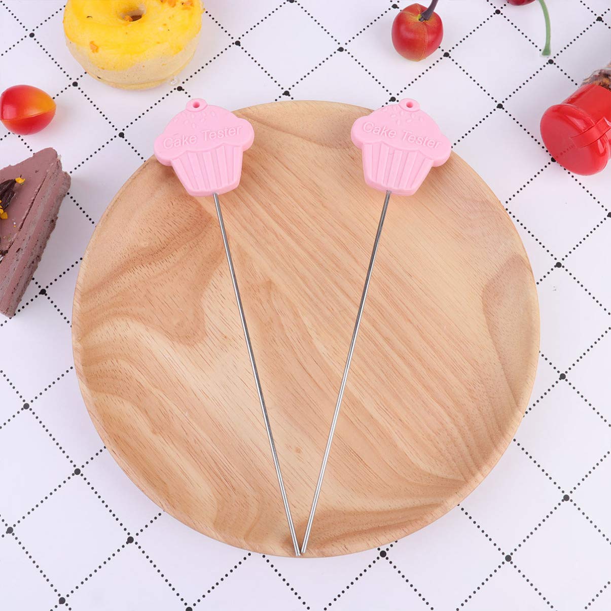 Hemoton 2-Pack Stainless Steel Cake Testers - Professional Baking Needles for Cakes, Bread & Pastries - Perfect for Home Bakers & Professional Chefs - Essential Baking Supplies for Perfect Doneness Every Time (Use for Testing Cakes, Muffins, Breads & Pastries Before Serving)