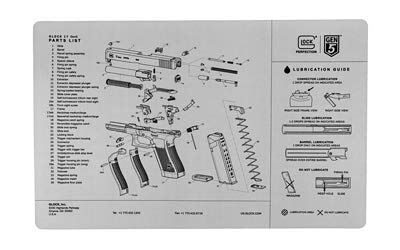 Glock Bench Mat - Non-Slip Gray Cleaning & Maintenance Mat for Gun Workbench - Perfect for Firearm Cleaning, Repair & Assembly