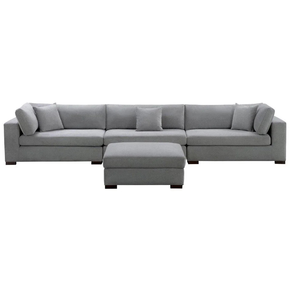 5-Seater Modular Lounge Sofa with Storage Ottoman - Modern Living Room Furniture for Small Spaces & Apartments | Perfect for Relaxing, Entertaining & Extra Storage