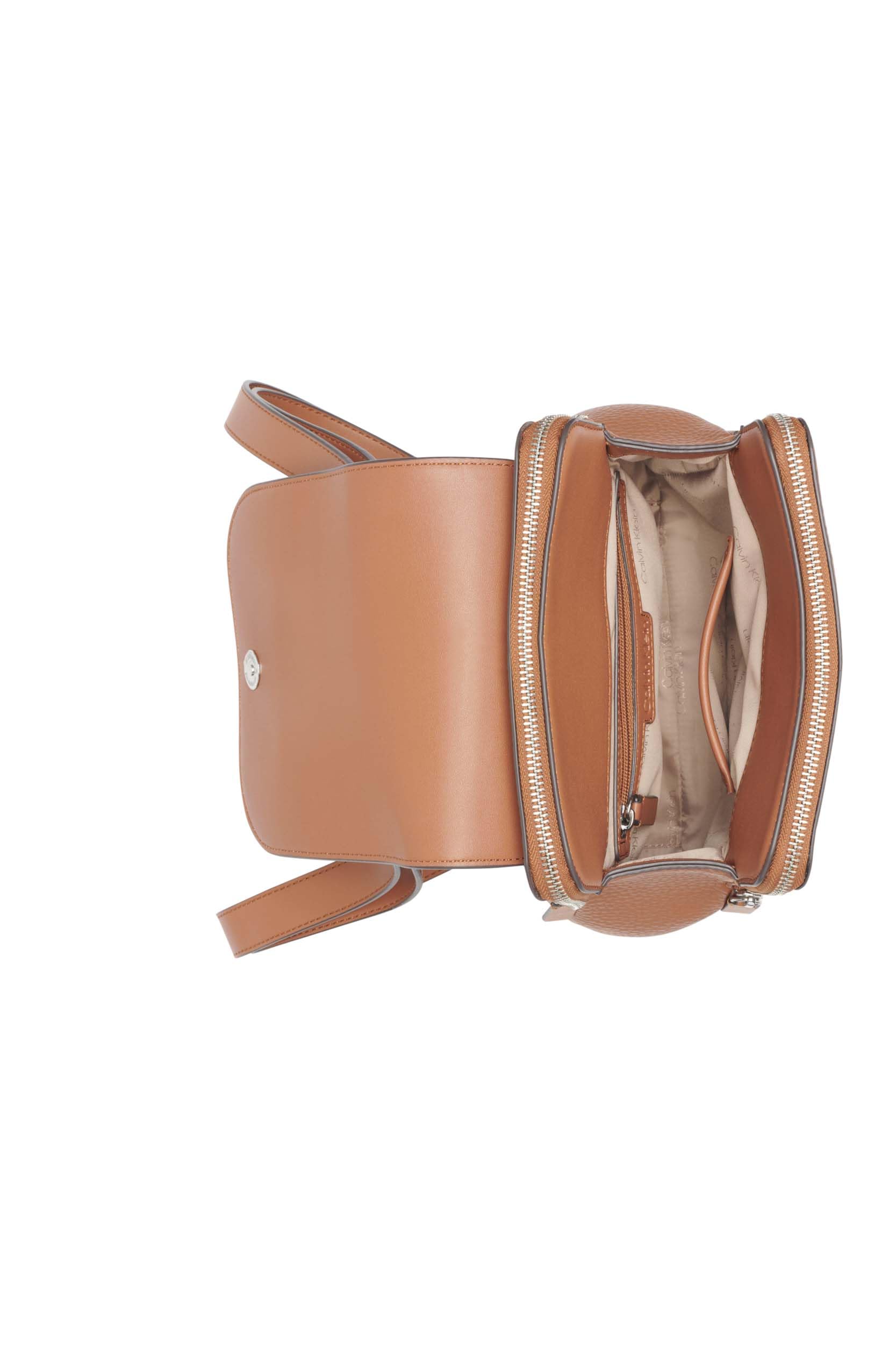 Calvin Klein Elaine Bubble Lamb Leather Flap Backpack - Stylish & Durable Women's Fashion Bag for Work, Travel & Everyday Use