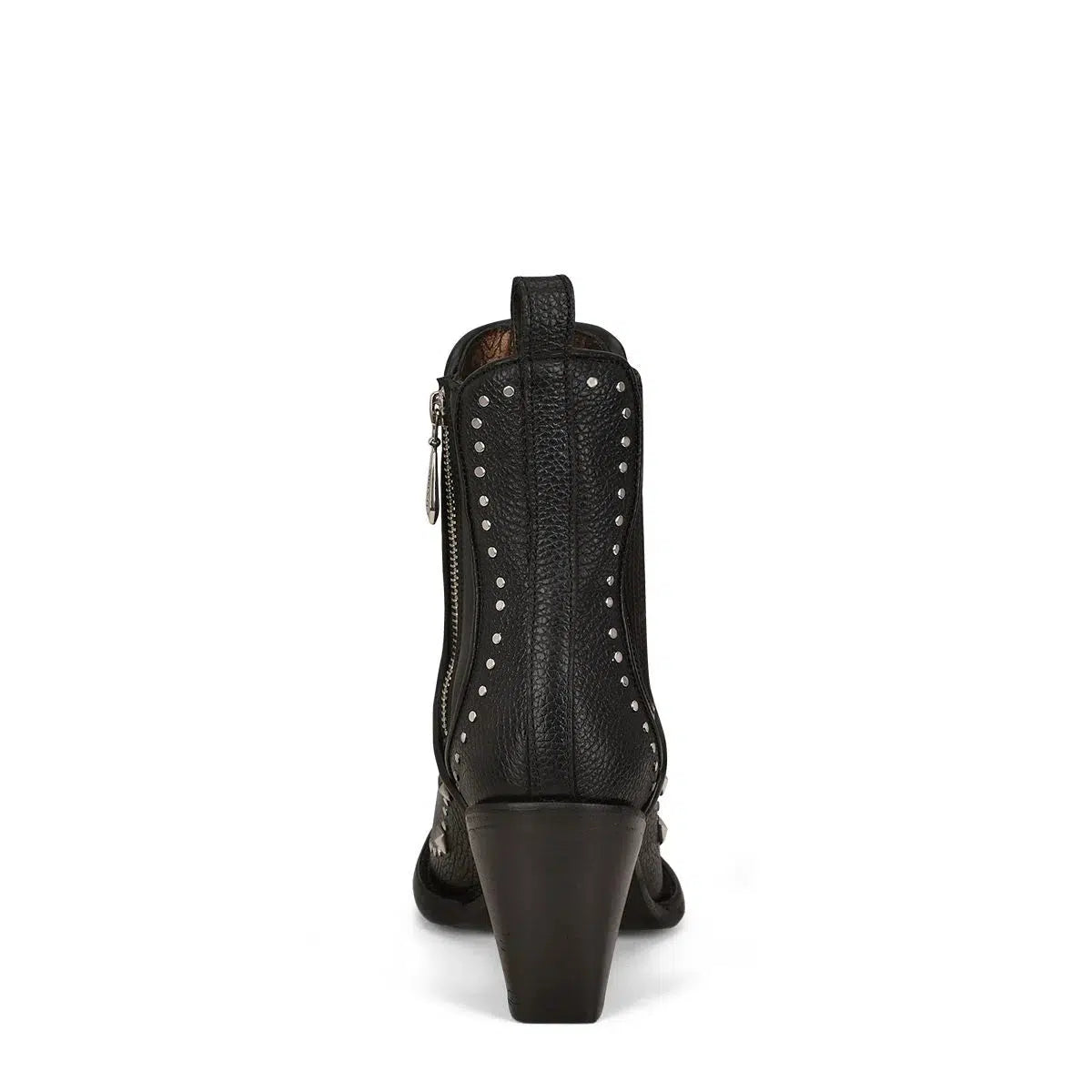 Cuadra Black Fashion Cowboy Cowhide Leather Ankle Boots for Women - Stylish Western Boots for Country Rides, Concerts & Everyday Wear