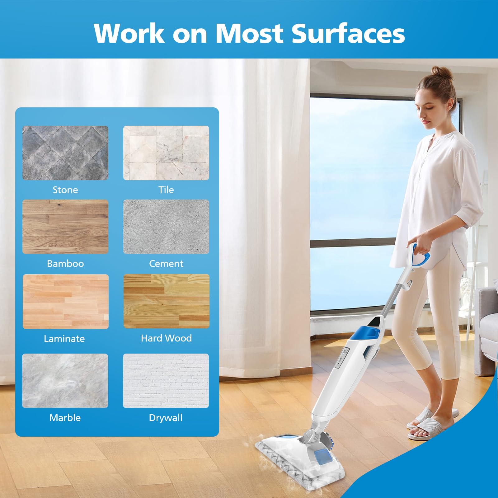 Bissell Steam Mop Pads Replacement (4 Pack) - Compatible with PowerFresh Steam Mop Models 1806, 1544, 1440, 2075A, 2685A, 1940W & More - Part #5938, #203-2633 - Deep Cleaning for Hardwood Floors & Tile Surfaces