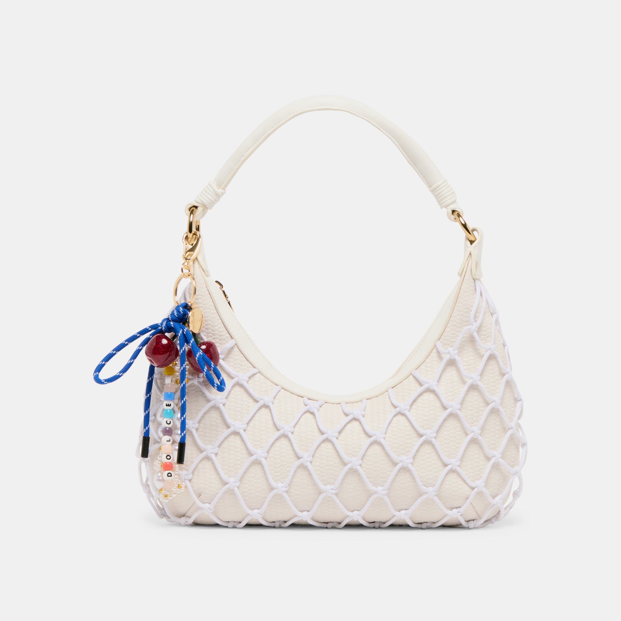 DOLCE VITA Beaded Bag Charm - Blue Multi Color Bohemian Style Handbag Accessory for Women | Perfect for Evening Bags, Clutches, and Boho Fashion Outfits