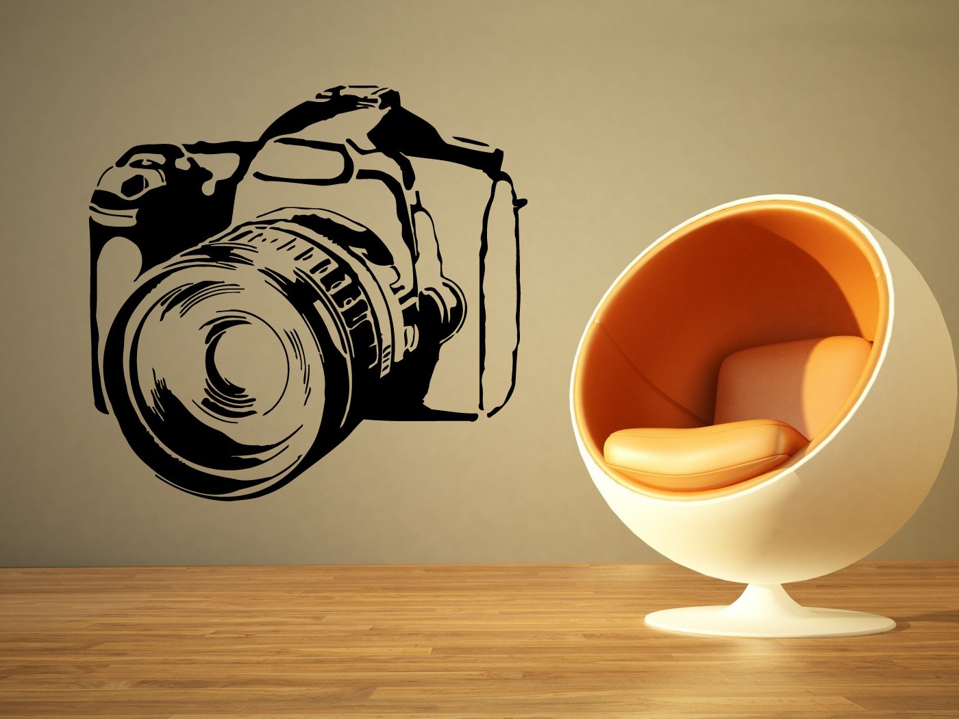 Wall Decal Sticker - Large Photo Camera & Video Mural Art for Room Decor (AS757) | Perfect for Home, Office & Studio Wall Art