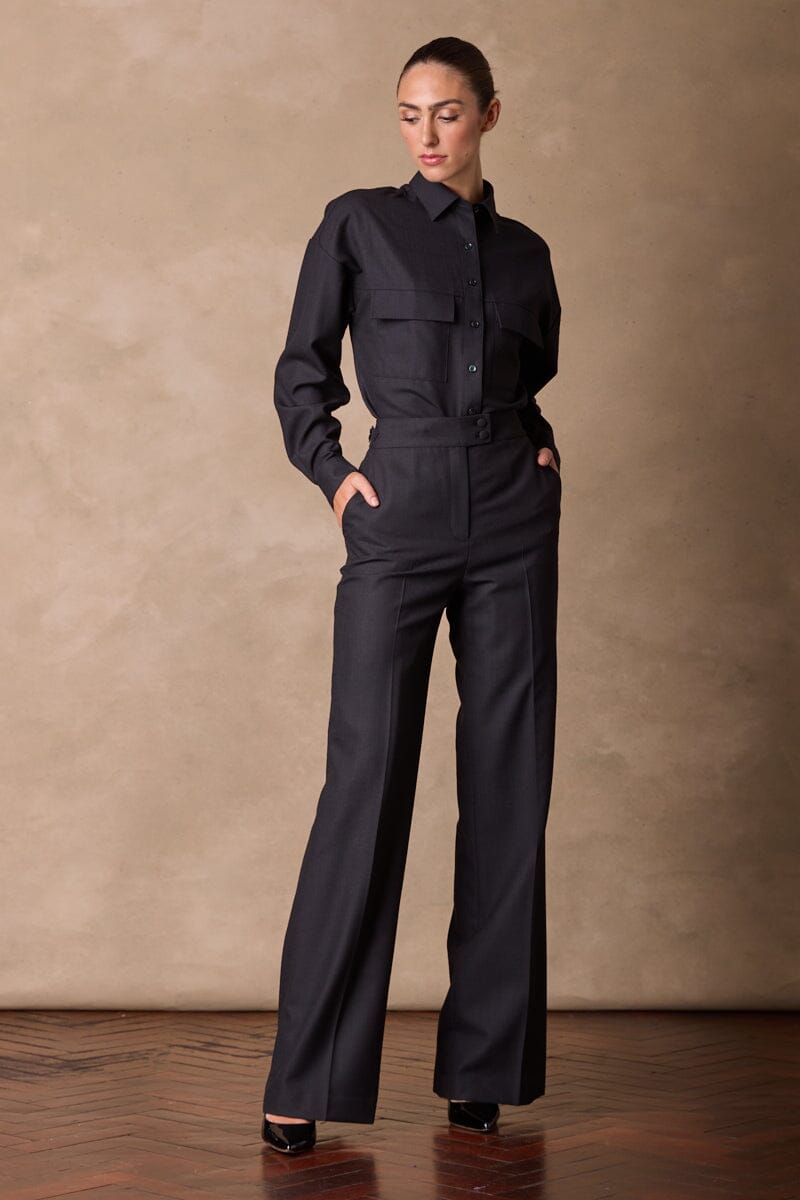 Laura Pant - Black High Waisted Stretch Work Pants for Women | Comfortable & Professional Office Wear | Perfect for Business Casual & Everyday Outfits