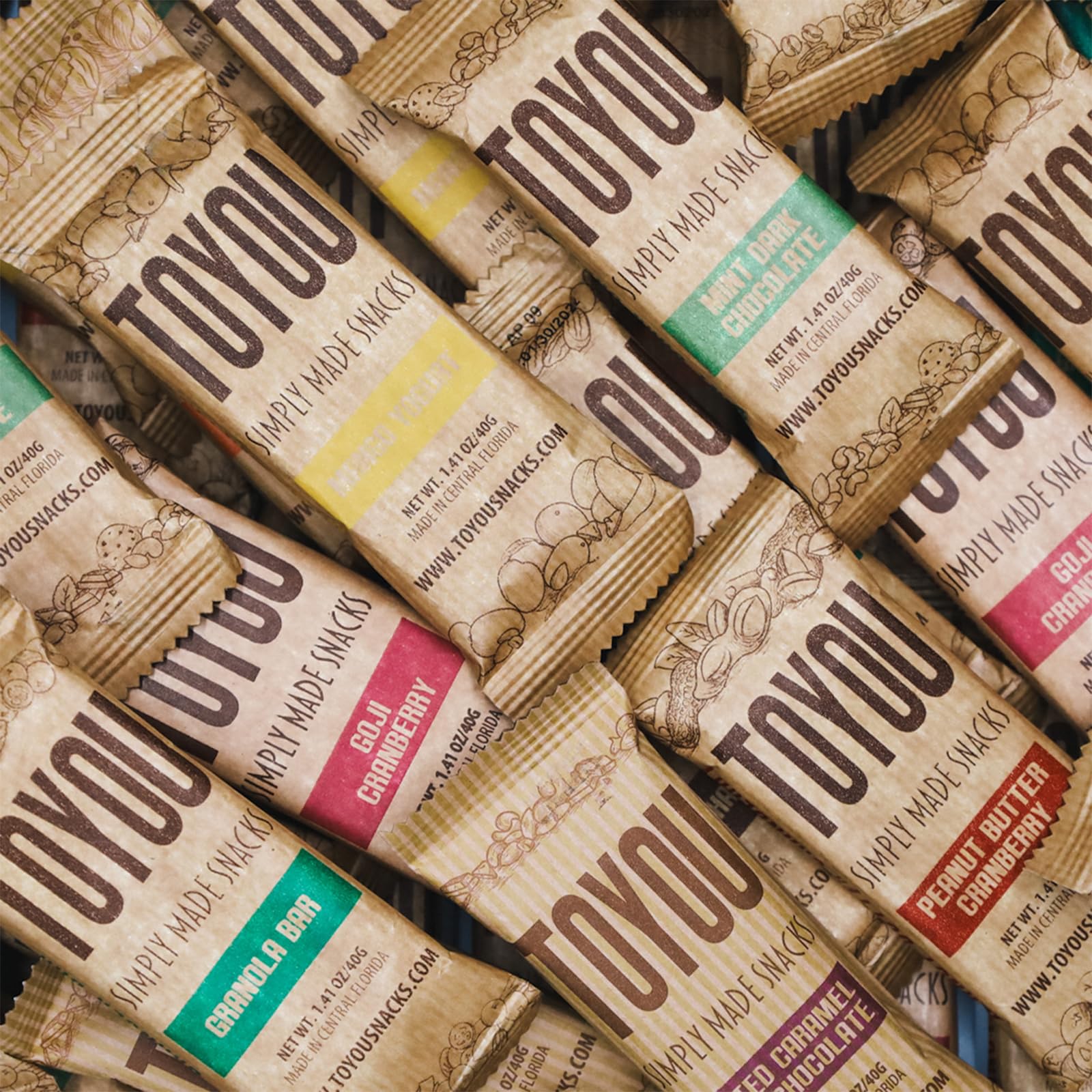 ToYou Granola Bars Variety Pack - 14 Count, Gluten Free, Healthy Snacks with Dried Fruit & Nuts, High Protein Bars for Adults & Kids - Perfect for Breakfast, Office, School Lunch or On-the-Go Snacking