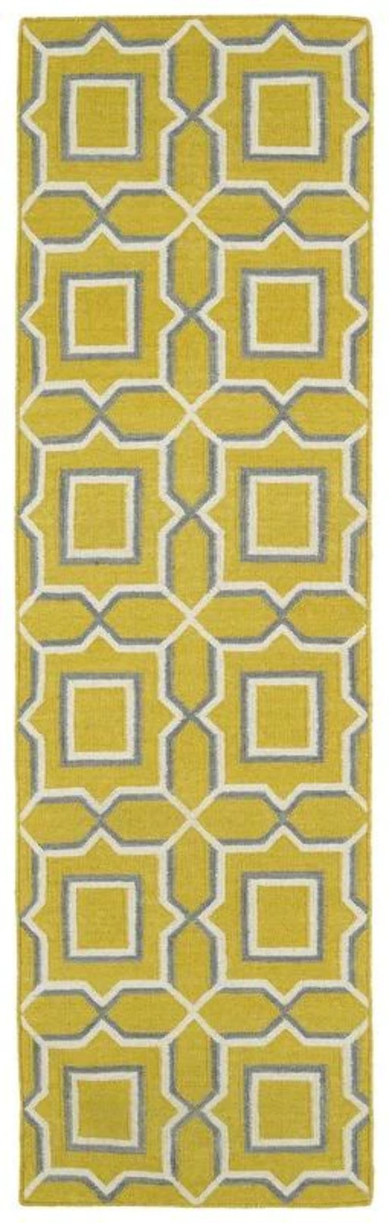 Kaleen Rugs Glam Runner Rug - Yellow 2'6