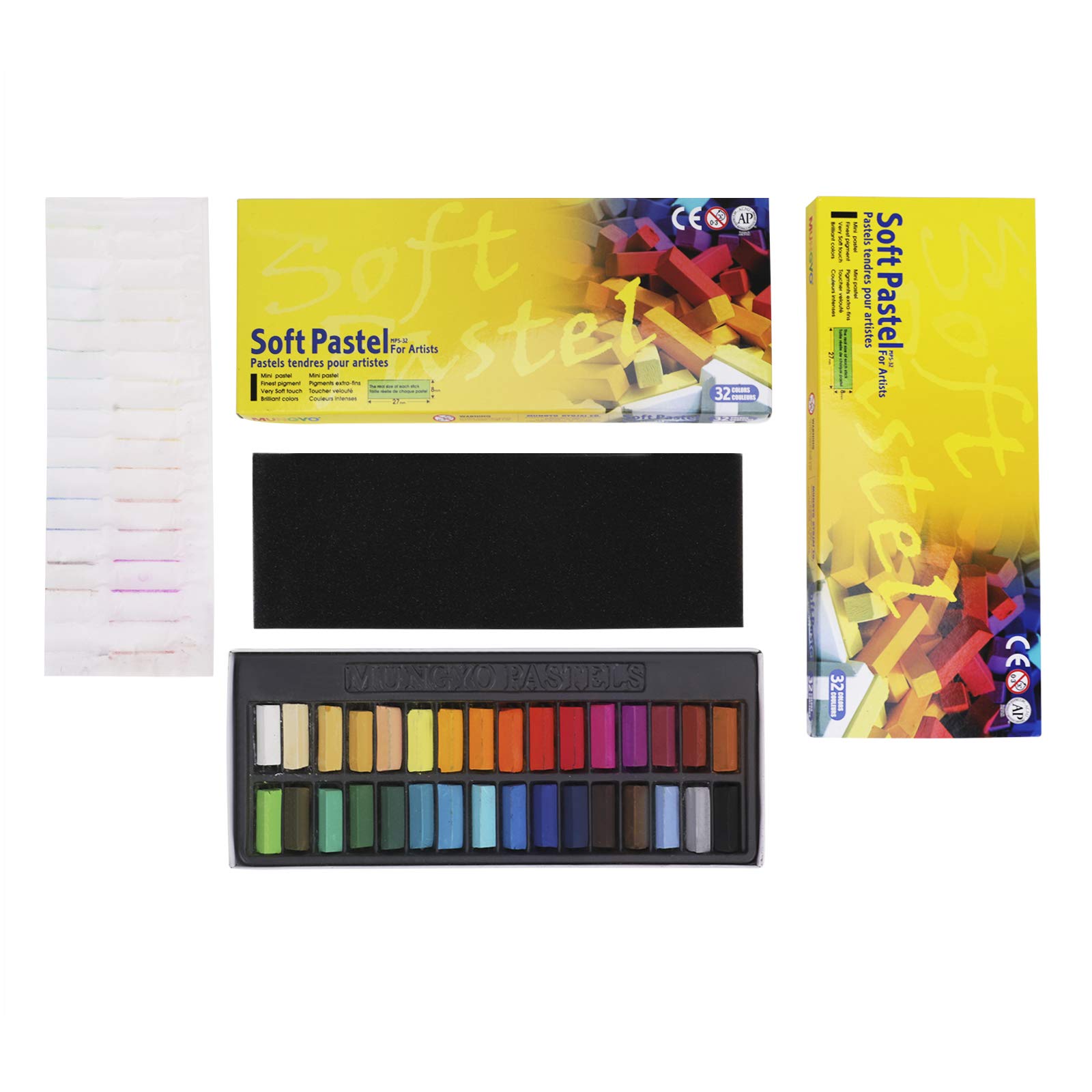24/32 Color Non-Toxic Soft Pastel Chalk Set - Square Artist Chalk for Acrylic Painting, Drawing & DIY Crafts | Perfect for Kids, Family Art Projects & Professional Artists | Home, School & Studio Use