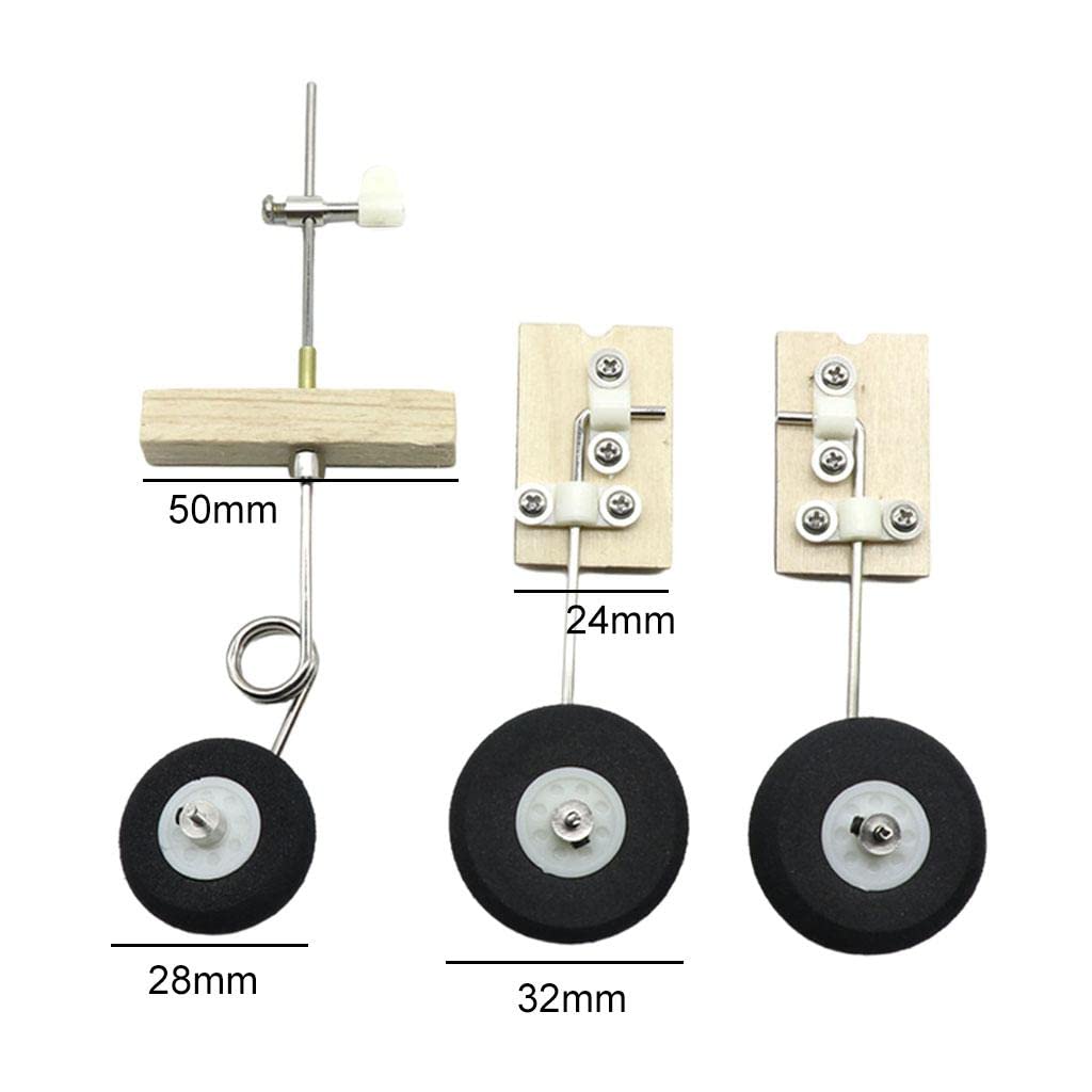 SU27 RC Plane Landing Gear - Durable KT Board DIY Steering Wheel Replacement Parts for RC Fixed Wing Aircraft - Perfect for Hobbyists, Craft Enthusiasts & RC Plane Repair (Ideal for Outdoor Flying & DIY Projects)