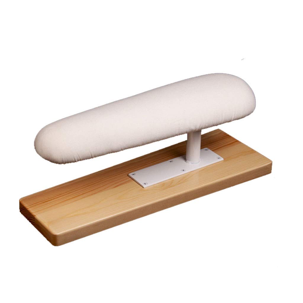 Mini Sleeve Ironing Board with Natural Cotton Cover - Compact Wooden Base for Shirts & Blouses - Perfect for Home, Dorm & Travel (31x15x10cm) - White | Space-Saving Laundry Solution for Small Spaces & Quick Touch-Ups