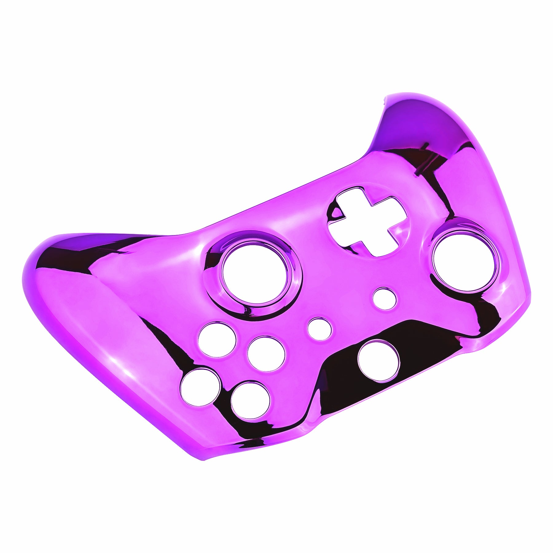 eXtremeRate Chrome Purple Front Housing Shell Faceplate for Xbox One S & Xbox One X Controller (Model 1708) - Replacement Cover with Premium Finish - Perfect for Gaming, Customization & Controller Repair