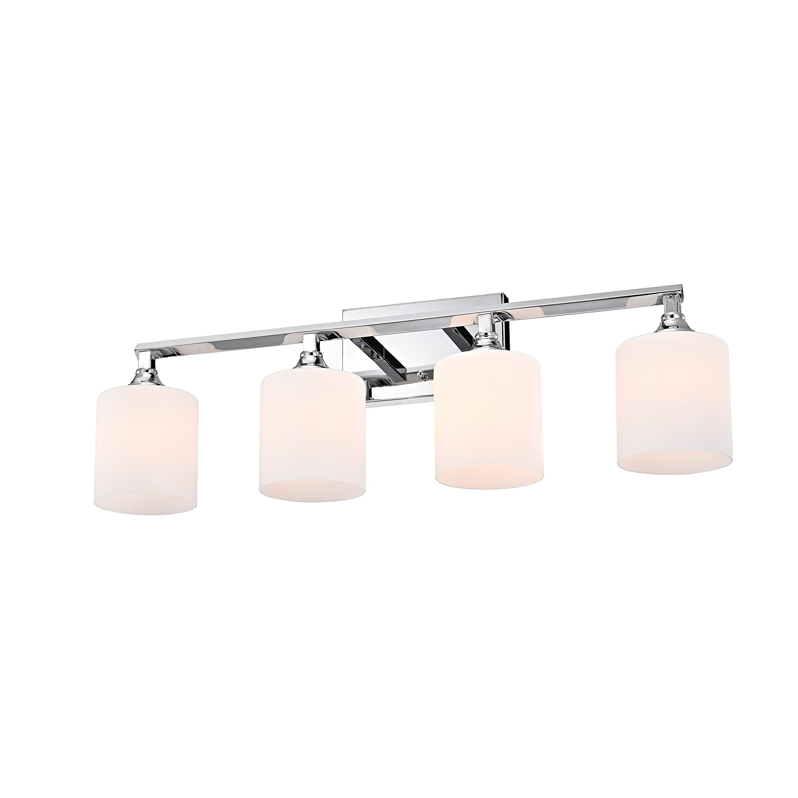 Modern 4-Light Chrome Bathroom Vanity Light Fixture - 29