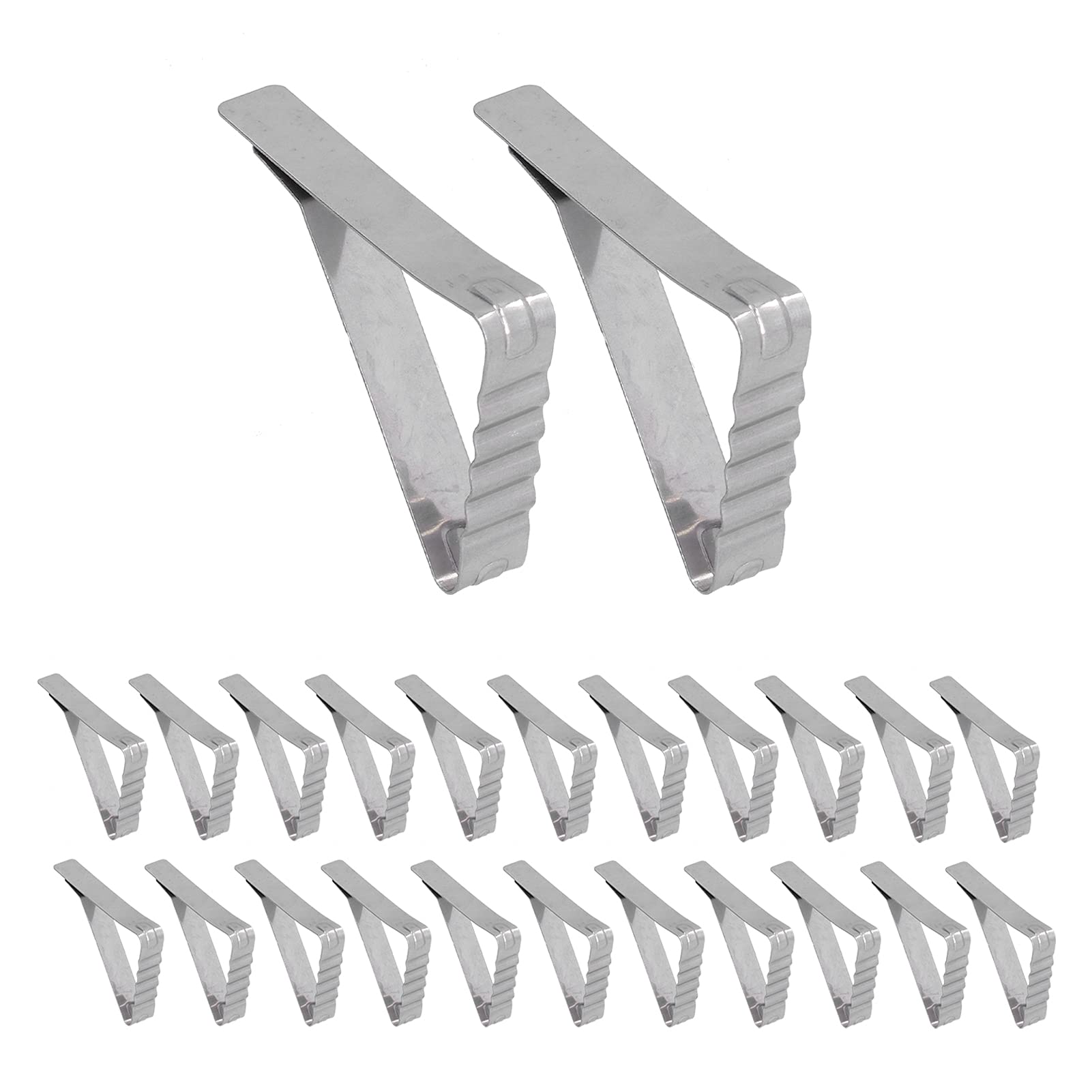 24Pcs Stainless Steel Windproof Tablecloth Clips for Outdoor Picnic Tables - Heavy Duty Table Cloth Clamps for Secure Hold in Windy Conditions - Perfect for BBQs, Garden Parties, and Beach Dining