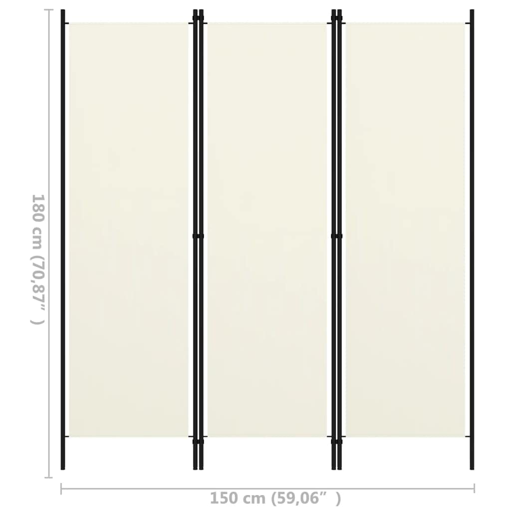 CHARMMA 3-Panel Folding Room Divider Screen - 59.1