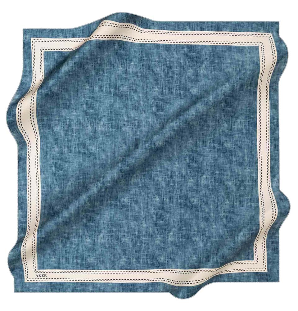 Premium Aker Turkish Silk Hijab Scarf - Spring Summer 2020 Collection #8062 in Elegant Blue | Perfect for Daily Wear, Prayer & Special Occasions