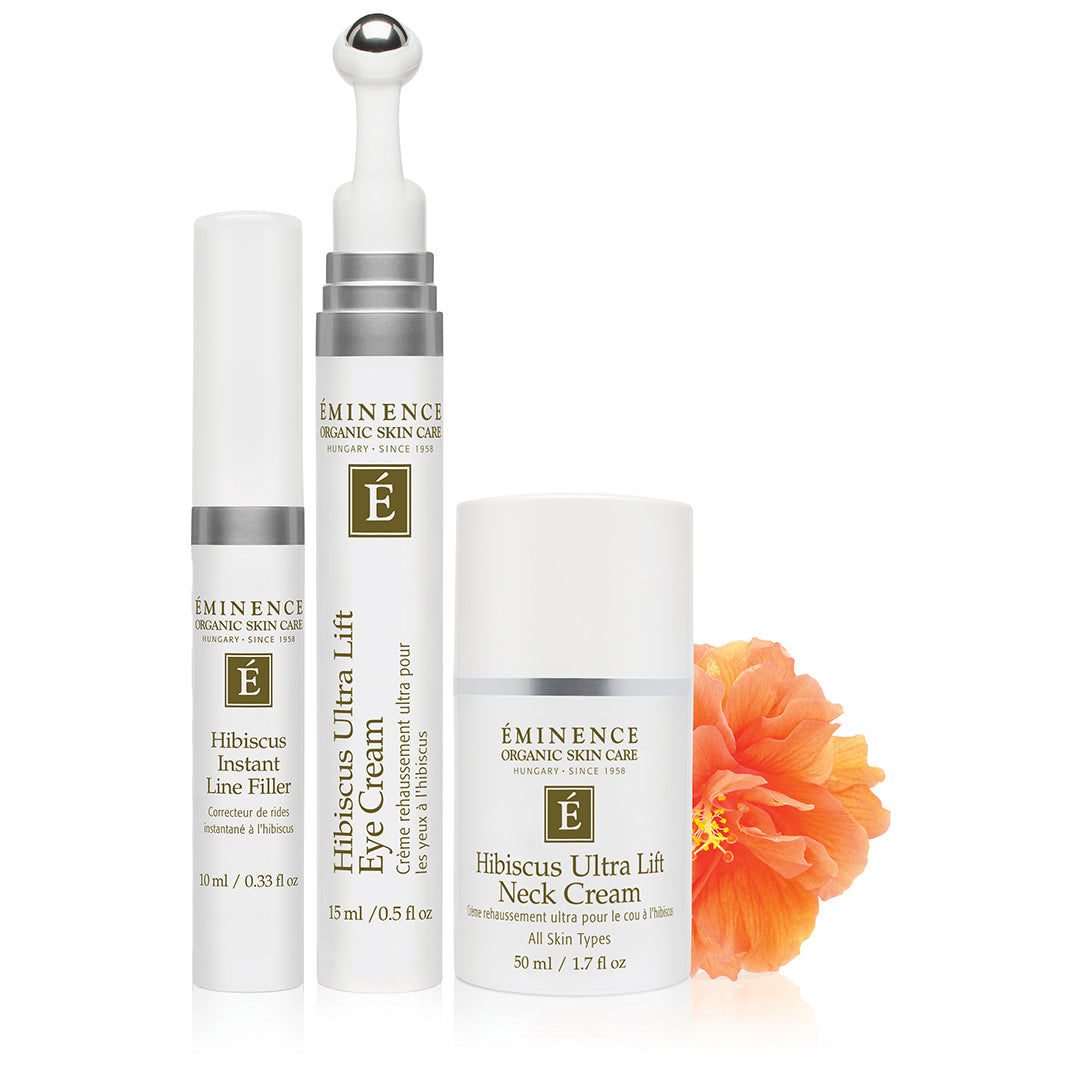 Eminence Organics Hibiscus Ultra Lift Neck Cream - Anti-Aging Firming Treatment for Wrinkles & Sagging Skin - Perfect for Daily Skincare Routine & Nighttime Use