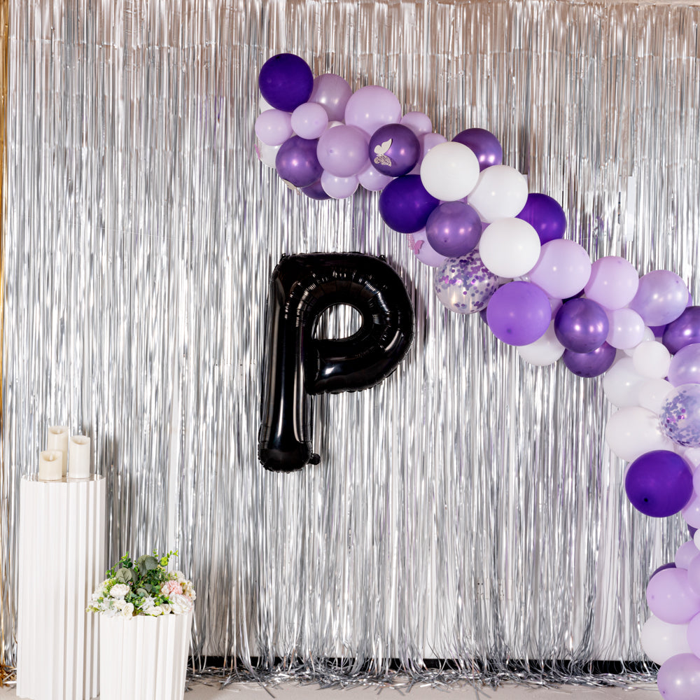 Balloonify Black Mylar Letter P Balloon - 40 Inch Large Foil Alphabet Balloon for Birthday Parties, Baby Showers & Graduation Decorations - 1 Count Box