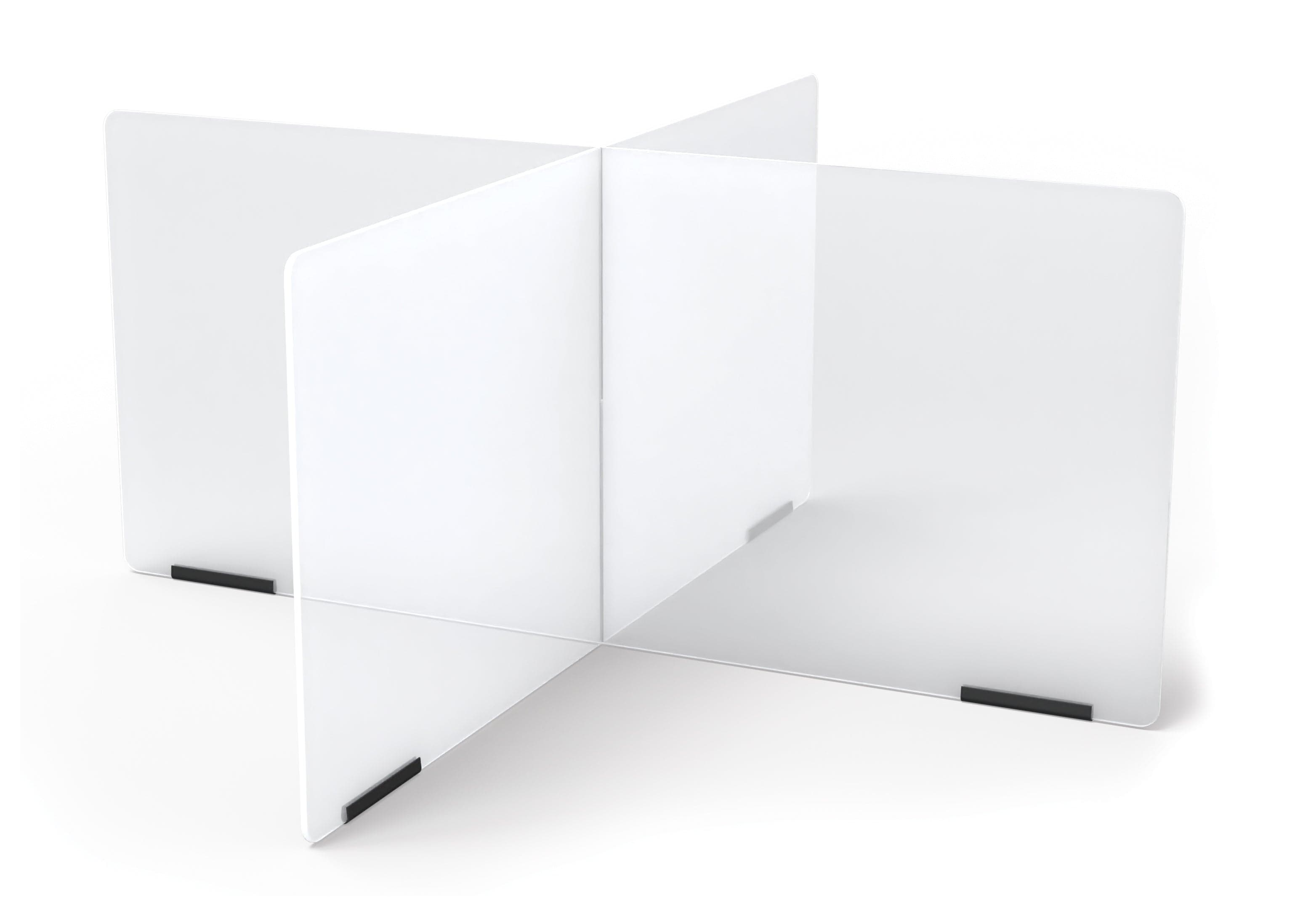 Clear Acrylic Table Divider Shields - 4 Station 35.5