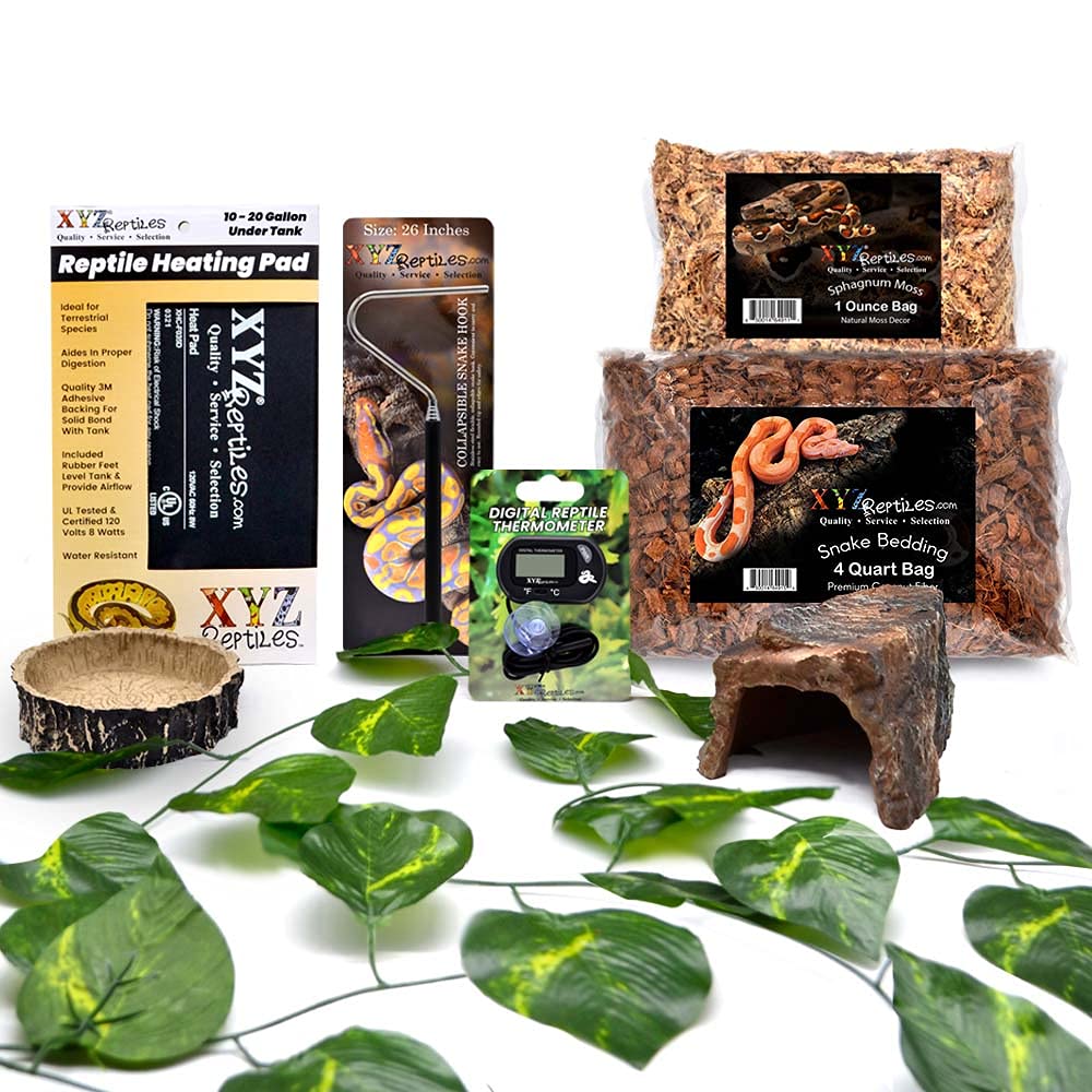 10 Gallon Boa Constrictor Terrarium Kit - Complete Snake Habitat Setup for Pet Boas - Perfect for Reptile Enclosures in Home or Classroom
