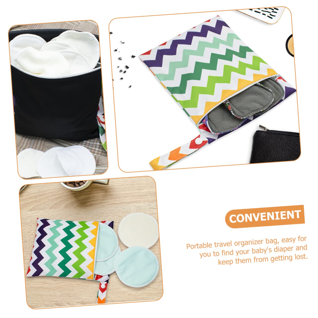 12 Pack Hanging Diaper Storage Bags - Portable PVC Wipes & Makeup Organizer for Baby Care, Travel, and Home Organization