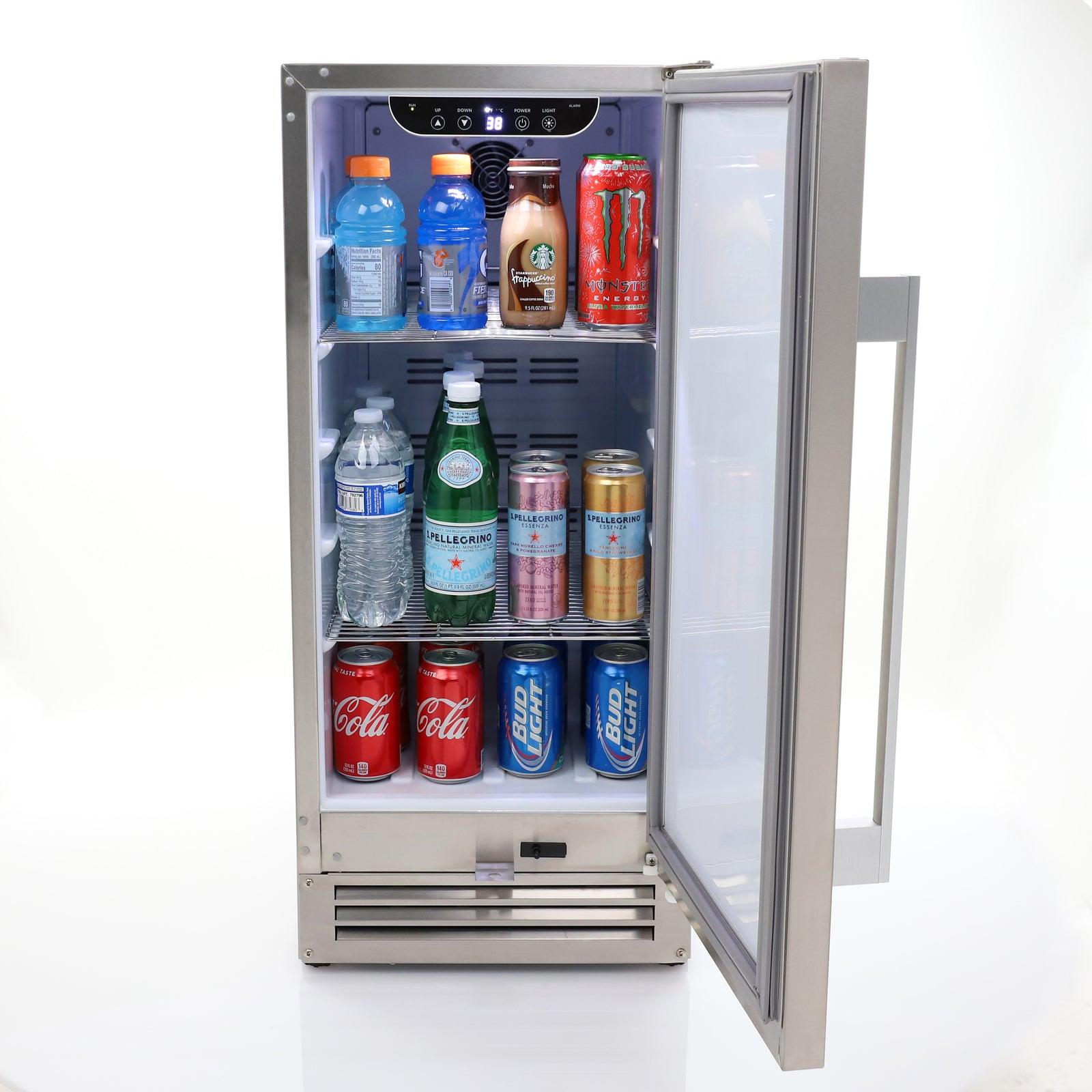 Avanti OR1533U3S 2.9 Cu. Ft. Elite Series Outdoor Built-In Refrigerator - Stainless Steel Commercial Grade Fridge for Patio, Poolside, Backyard & Outdoor Kitchen Use