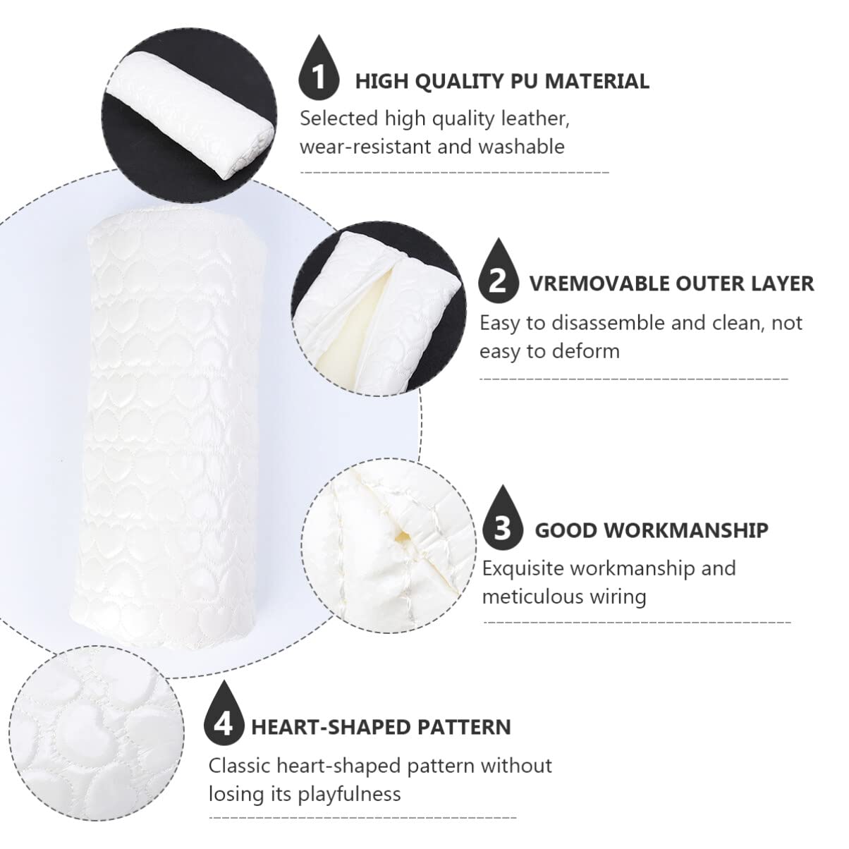 Beavorty Detachable Nail Art Hand Rest Pillow - Portable Salon Wrist Cushion for Manicure, Pedicure & Nail Art - Comfortable Hand Support for Beauty Salons, Home Nail Care & Professional Use - Perfect for Gel Polish, Acrylic Nails & DIY Nail Designs