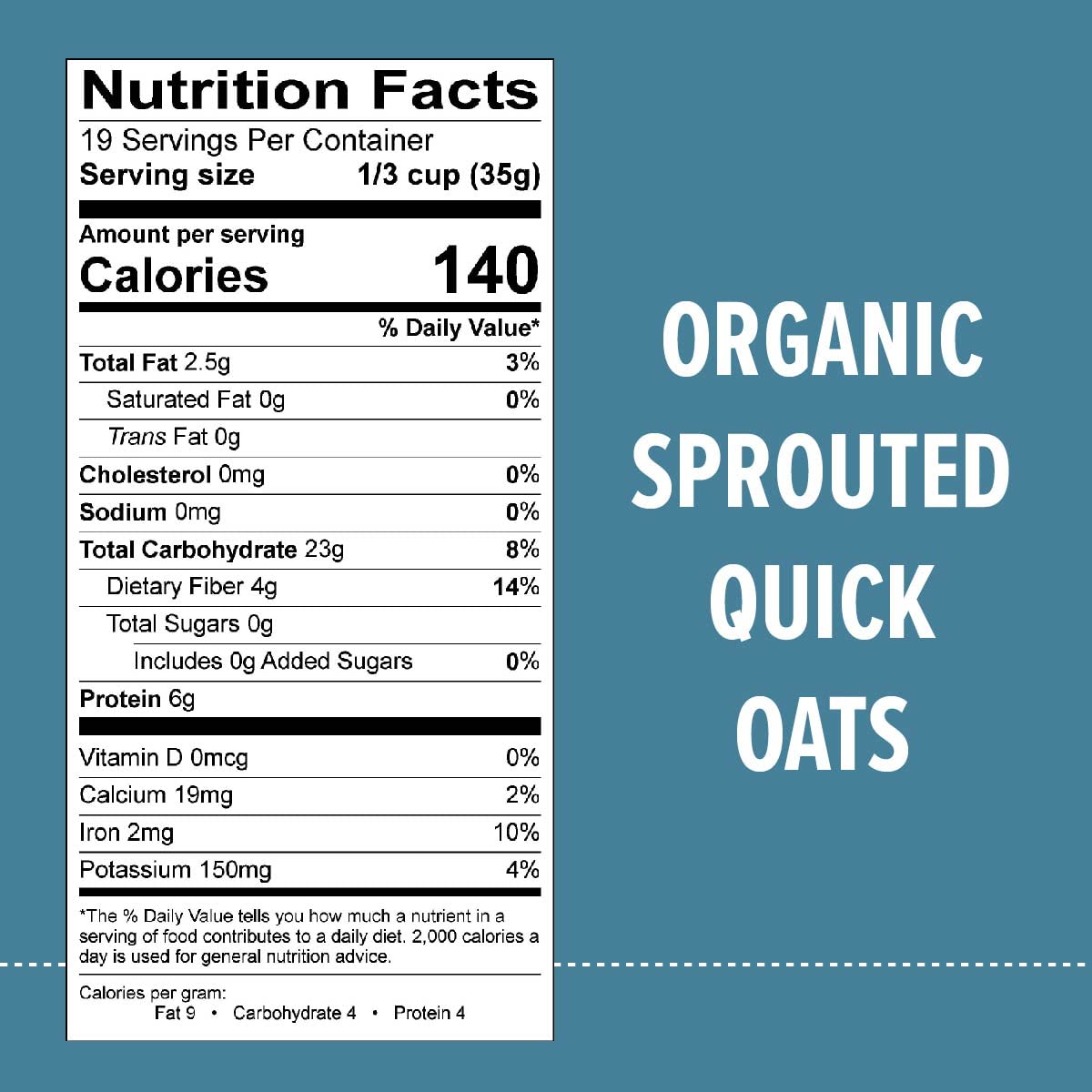 One Degree Organic Foods Sprouted Quick Oats - USDA Organic, Non-GMO, Gluten Free Oatmeal (24 oz, 8 Pack) | Healthy Breakfast & Baking Ingredient for Smoothies, Cookies & Overnight Oats