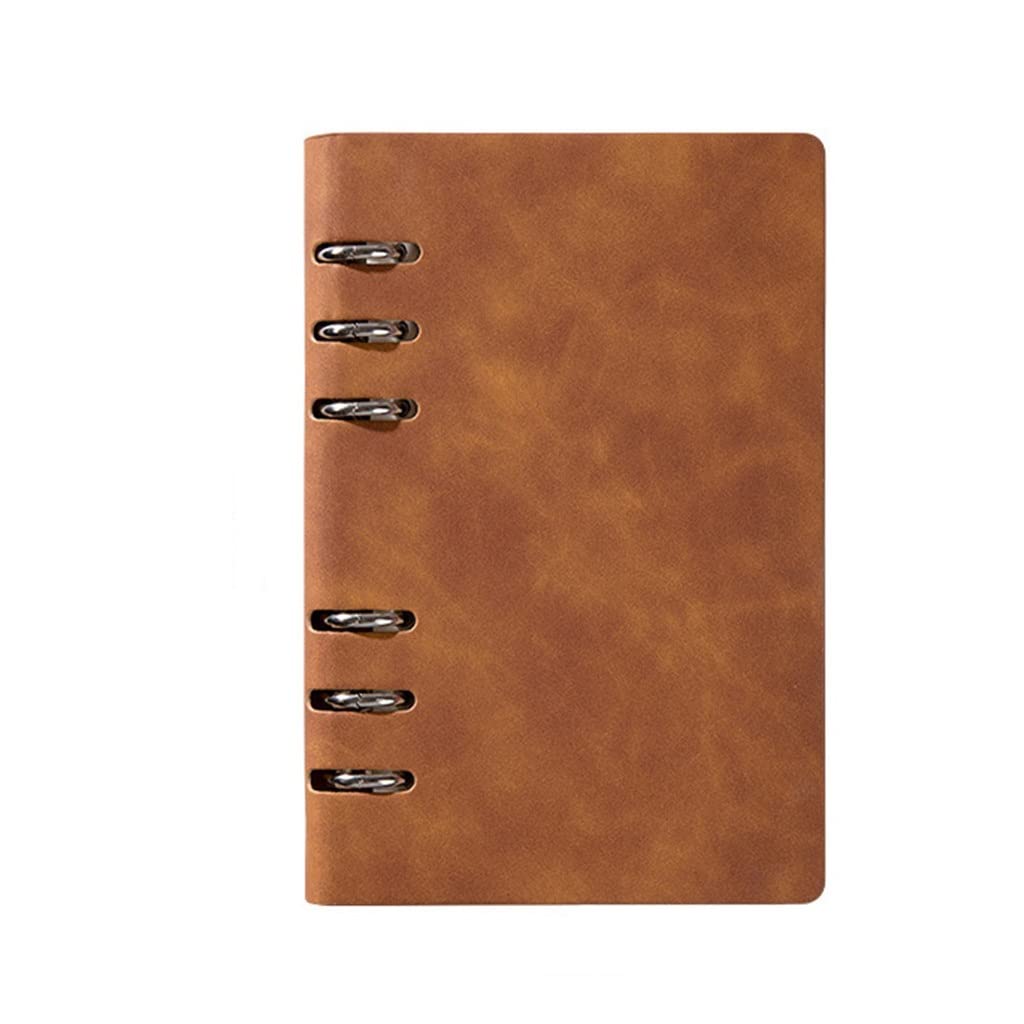 Vintage PU Leather Travel Notebook - Kraft Blank Diary Journal for Writing, Sketching, Note Taking - A5/A6/A7 Size (Brown, A6) - Perfect for Travelers, Students & Creative Professionals