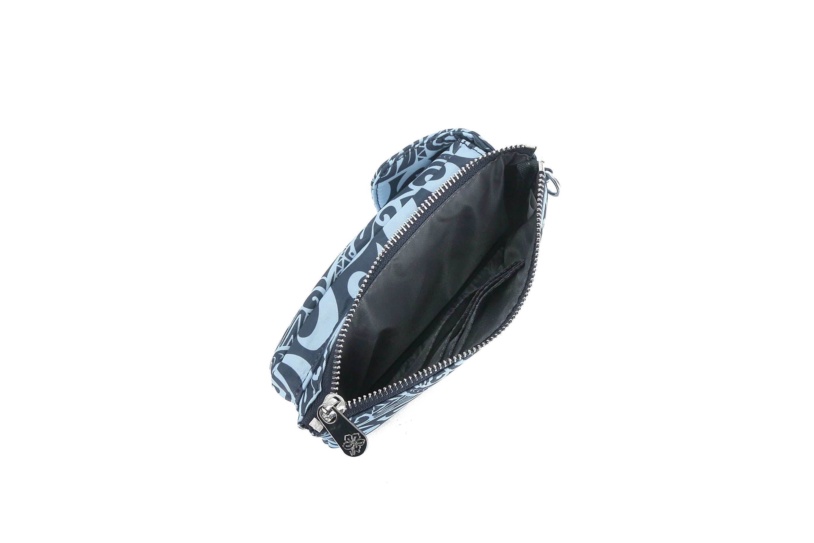 Anna Keʻolu Tapa Tiare Teal Crossbody Phone Wallet for Women - RFID Blocking & Multi-Pocket Design - Perfect for Travel, Shopping, and Everyday Use