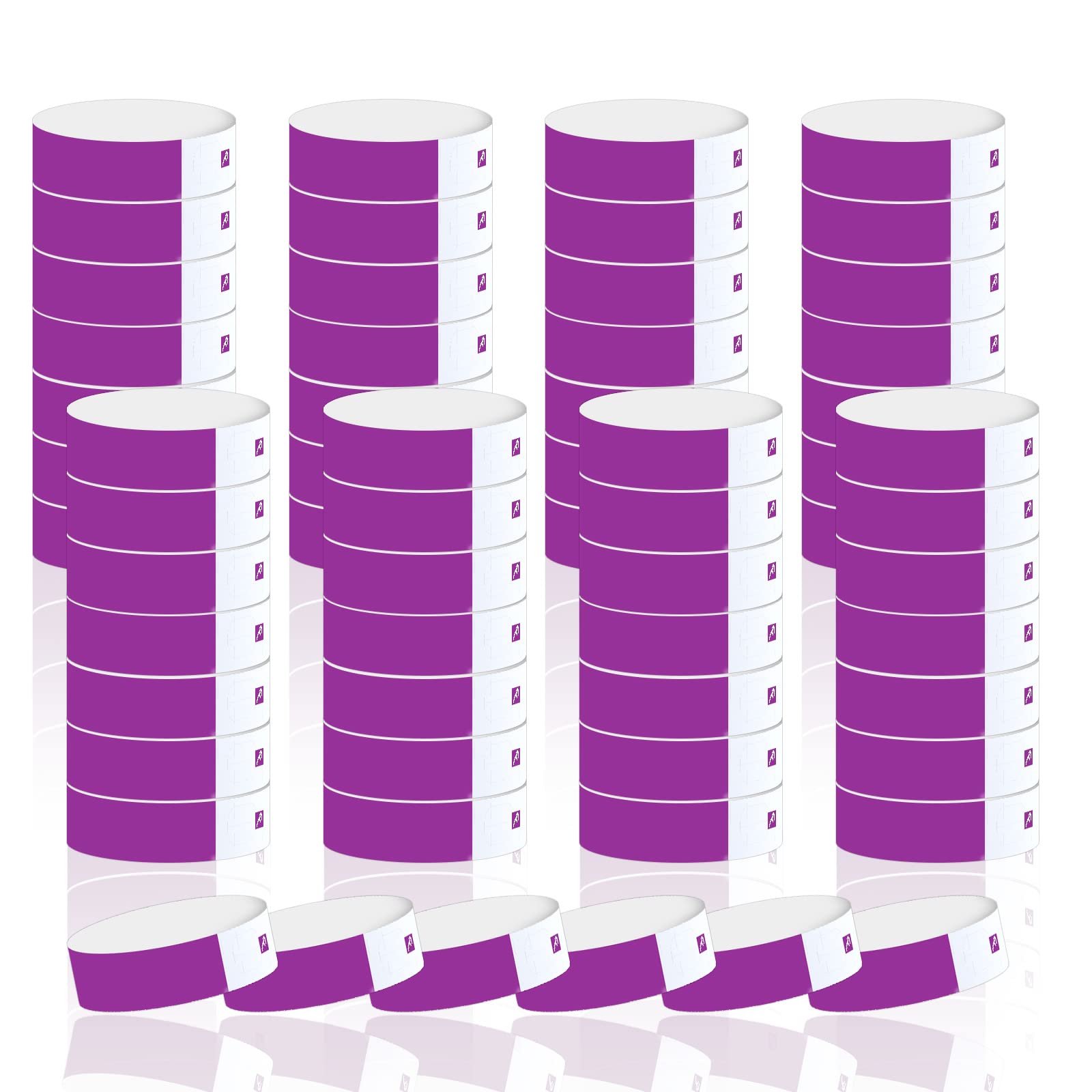 LUTER 600pcs Waterproof Paper Wristbands for Events, Concerts & Music Festivals - Purple Party Bracelets & Armbands for Admission & Access Control - Perfect for Clubs, Parties, and VIP Events