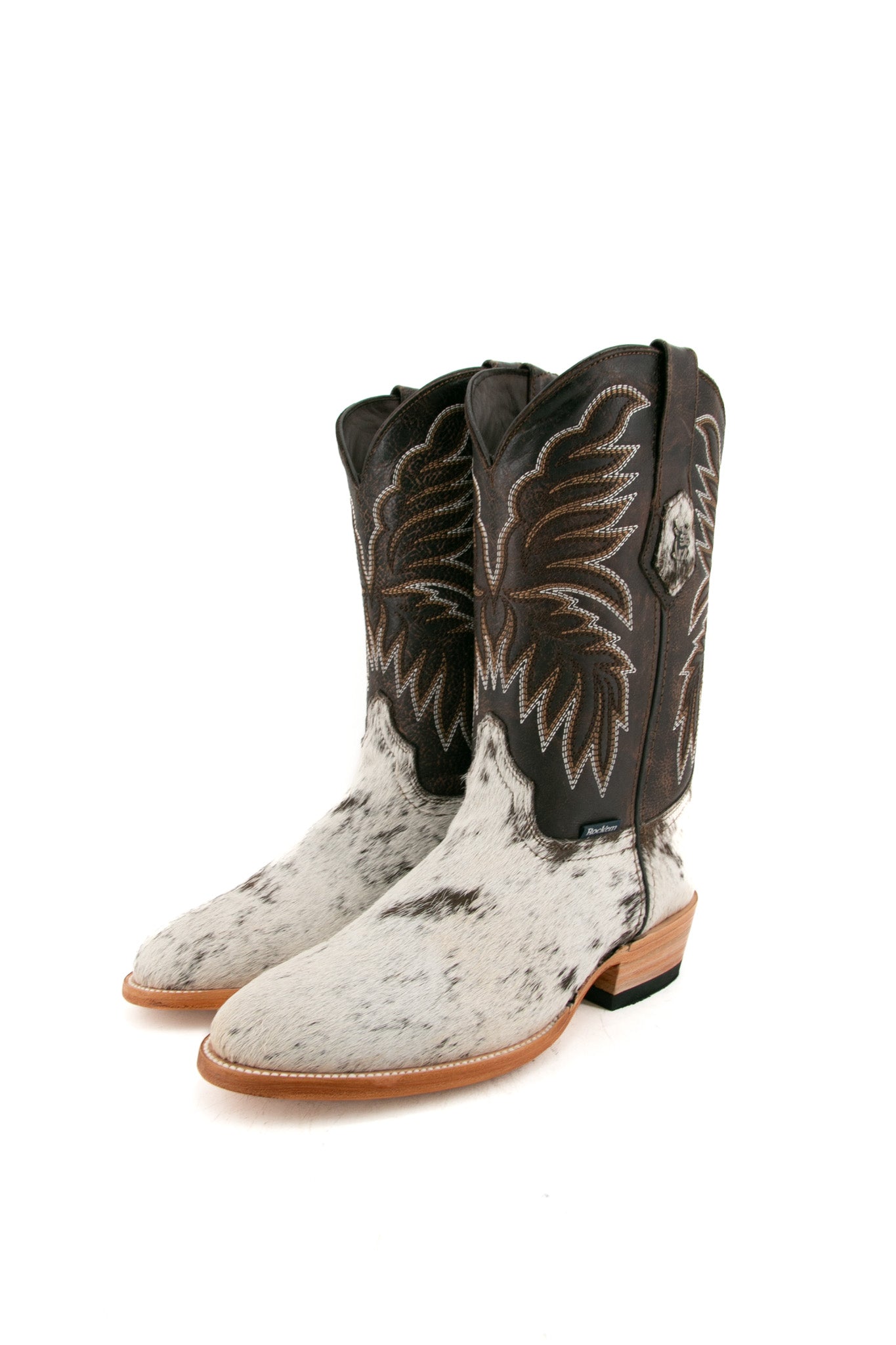Men's Genuine Cowhide Round Toe Cowboy Boots - Size 8 (US) - Comfortable Western Style for Riding & Outdoor Adventures - Perfect for Country Music Festivals, Rodeos & Casual Wear