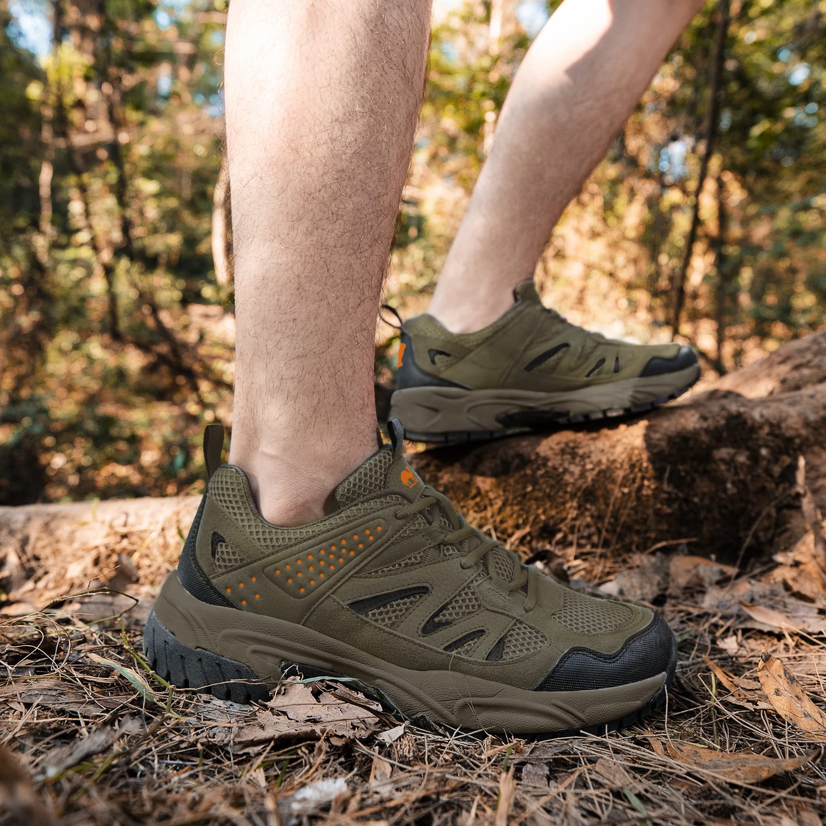 CAMELSPORTS Men's Lightweight Hiking Shoes - Non-Slip Breathable Sneakers for Outdoor Trekking, Trail Walking & Mountain Climbing - Perfect for Hiking Adventures & Daily Outdoor Activities