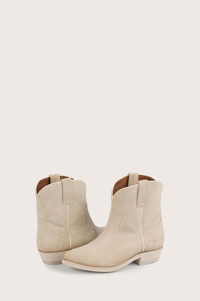Frye Women's 40408 White Leather Boots - Stylish & Comfortable Mid-Calf Boots for Casual Wear, Work & Outdoor Activities