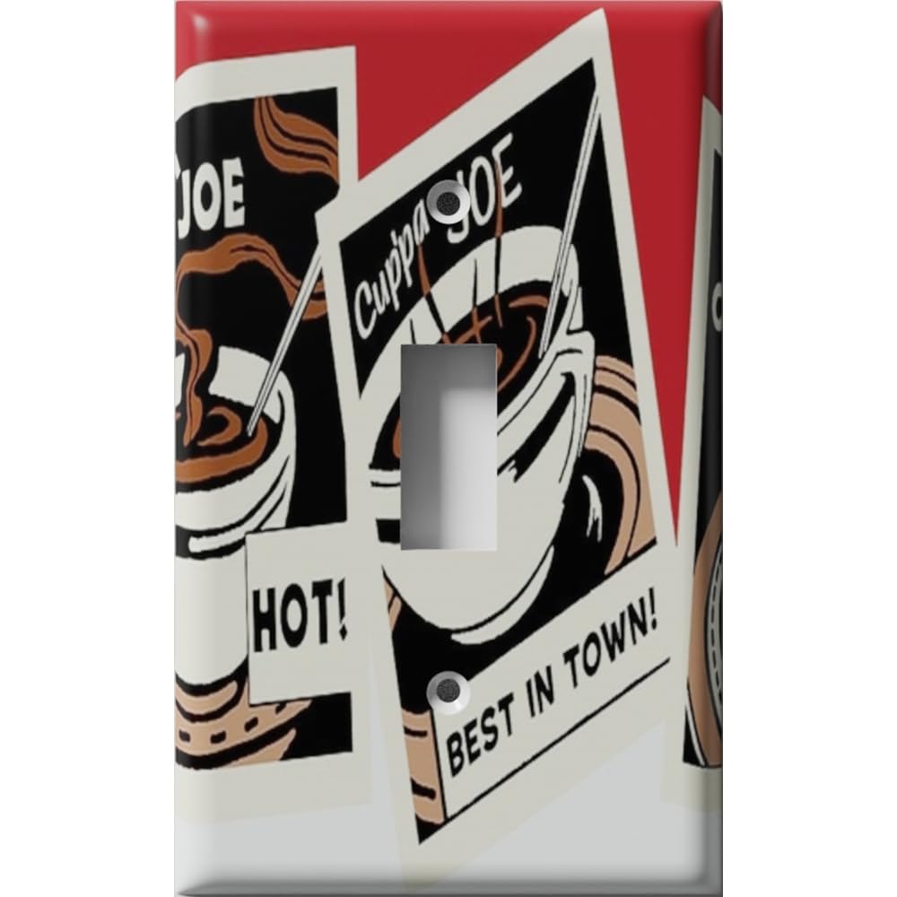 Best Coffee Decorative Light Switch Cover - Single Toggle Wall Plate for Home Decor