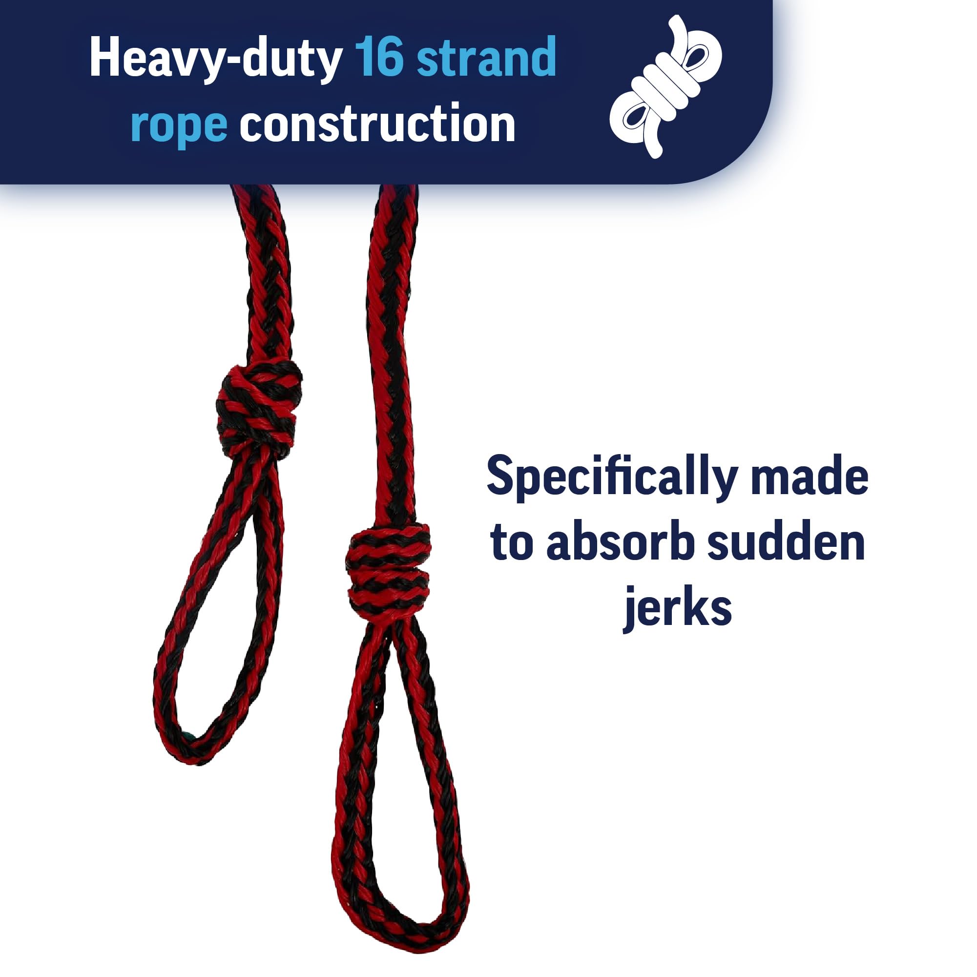 Premium Heavy-Duty WOW Sports Tow Rope - 75ft Floating Water Ski Rope with EVA Handle for Boating, Wakeboarding, Tubing - Ideal for Lakes, Rivers & Ocean Water Sports