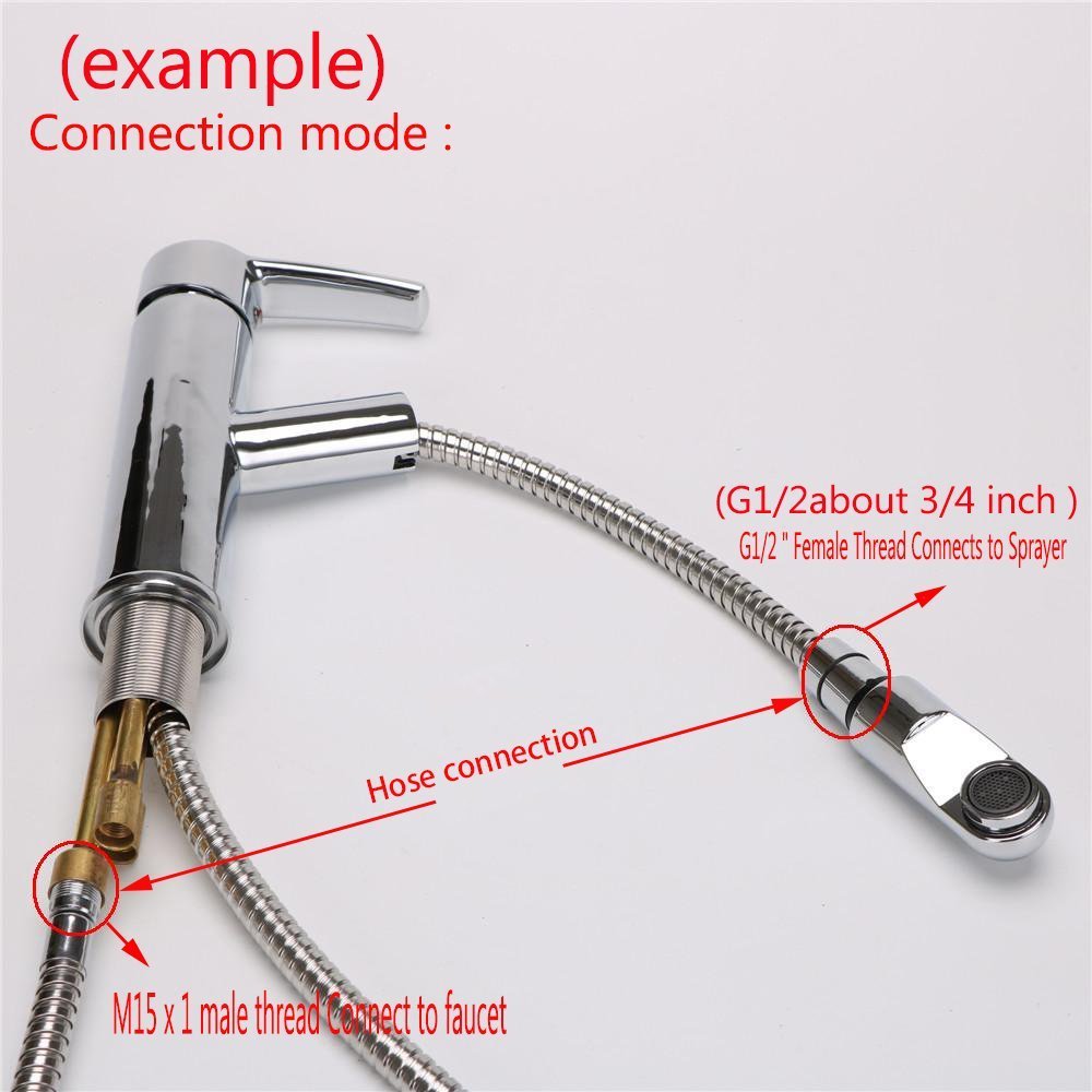 Stainless Steel Pull Down Sink Faucet Hose - 59