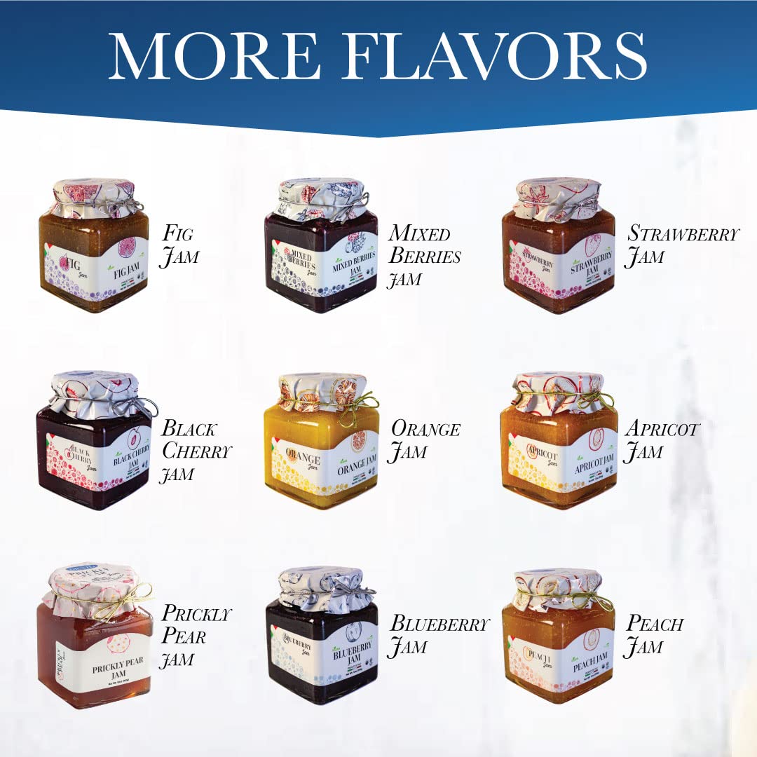 Premium Italian Blueberry Jam - All Natural, Gluten Free, Non-GMO, 55% Real Fruit, 12oz Jar | Authentic Import from Italy | Perfect for Breakfast, Toast, Desserts & Gift Giving