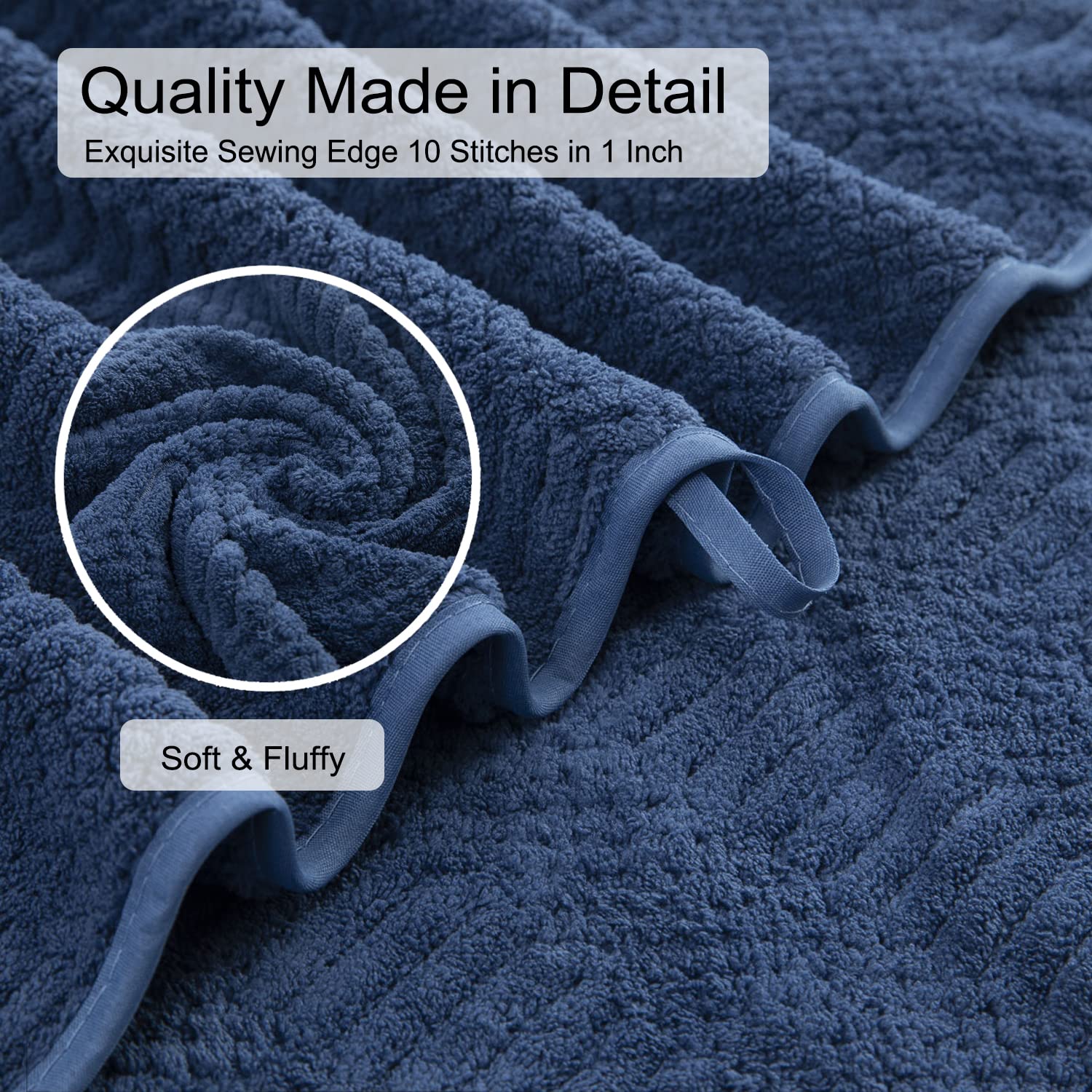 4 Piece Large Bath Towel Set - 35