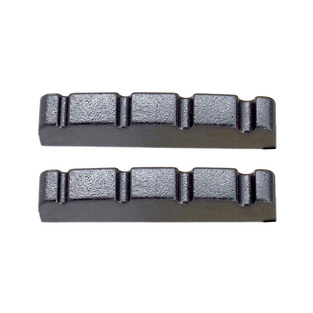 Premium 2-Piece Electric Bass Slotted Nut Set for Guitar & String Instrument Repair - Black | Perfect for DIY Guitar Maintenance & Professional Setup