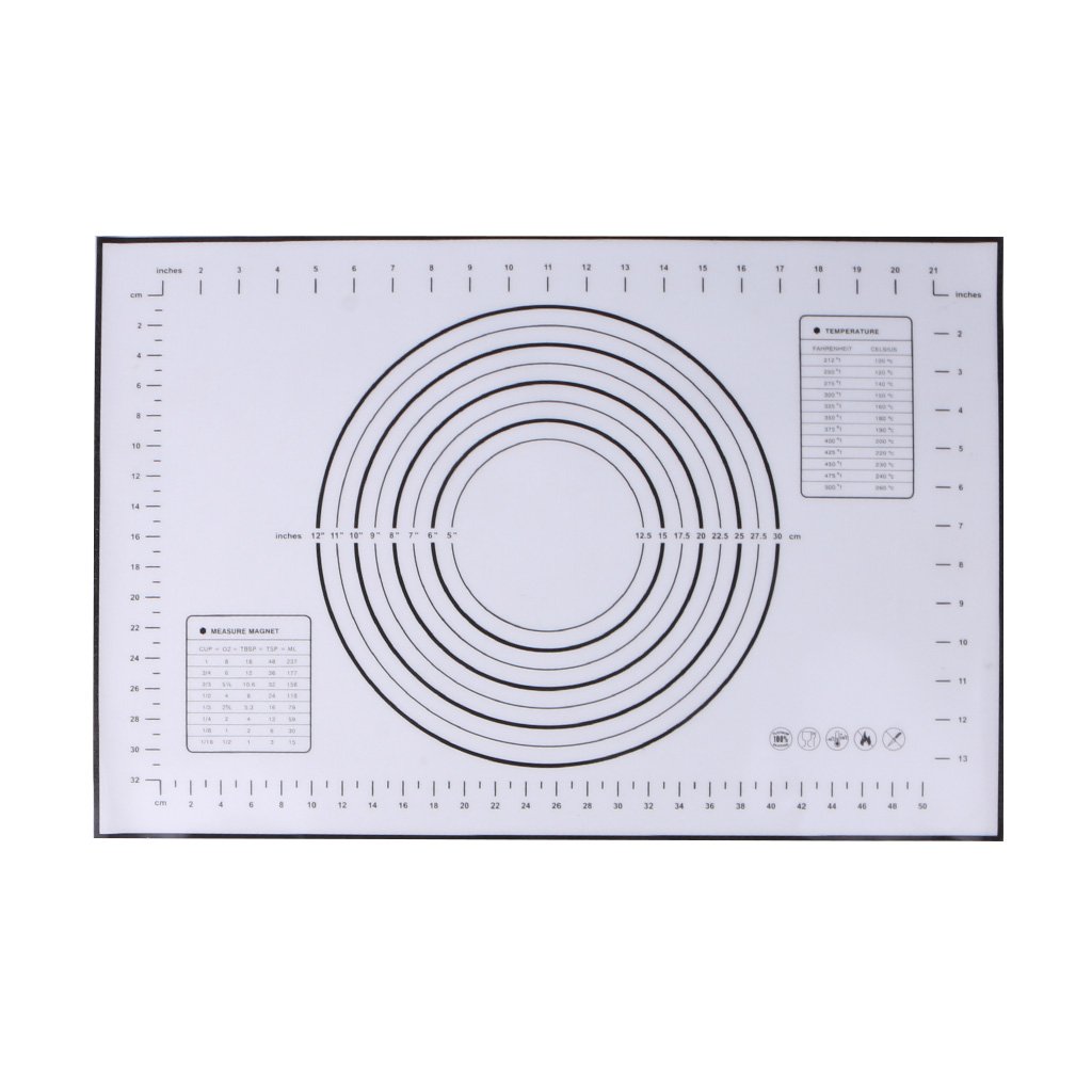 RY-CAN Non-Stick Silicone Rolling Mat for Baking - 60x40cm Dough Sheet for Cake, Clay, Fondant & Pastry - 2 Color Options - Perfect for Home Bakers & Professional Chefs (Ideal for Rolling Dough, Decorating Cakes & Crafting with Clay)