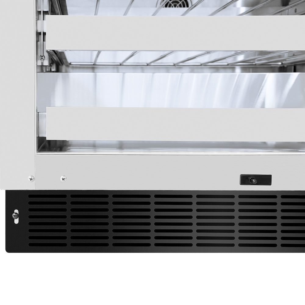 ZLINE 24 Inch Black Stainless Steel Dual Zone Wine Cooler - 44 Bottle Capacity with Glass Door (RWDO BS 24) - Perfect for Home Bars, Restaurants, and Wine Cellars